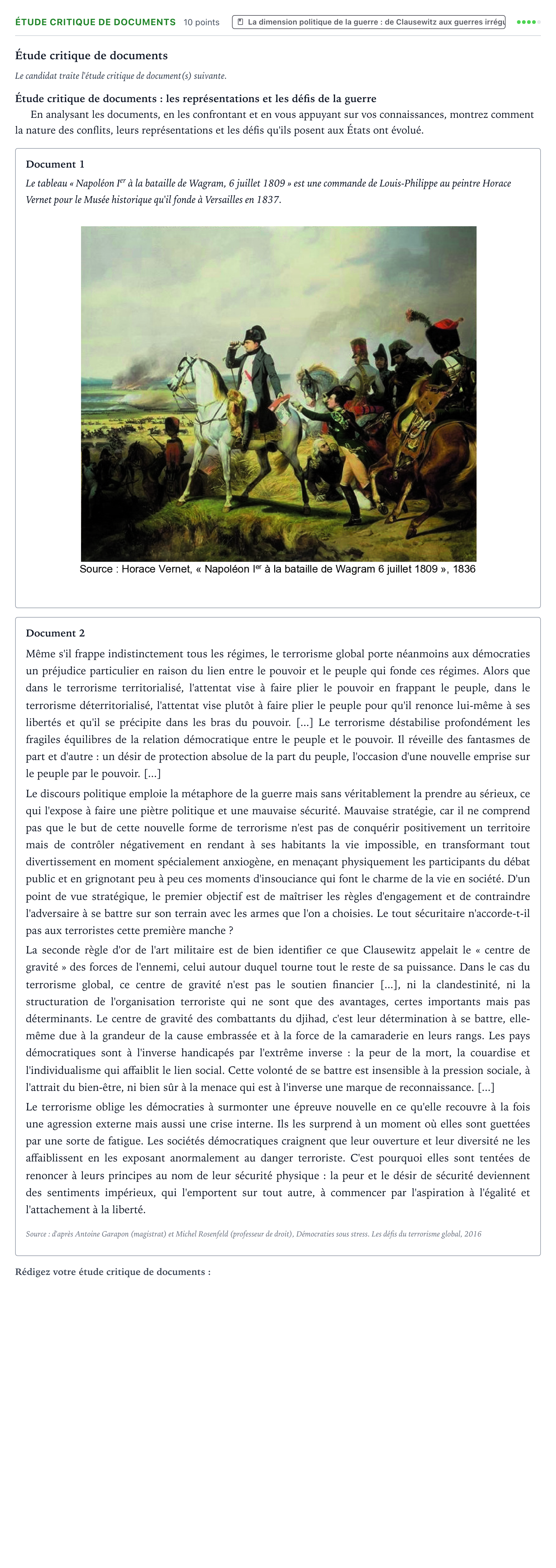 Énoncé: Exercice Étude critique de documents · Bac Histoire-Géographie, Géopolitique et Sciences Politiques Centres étrangers (Afrique) 2022 (jour 1)