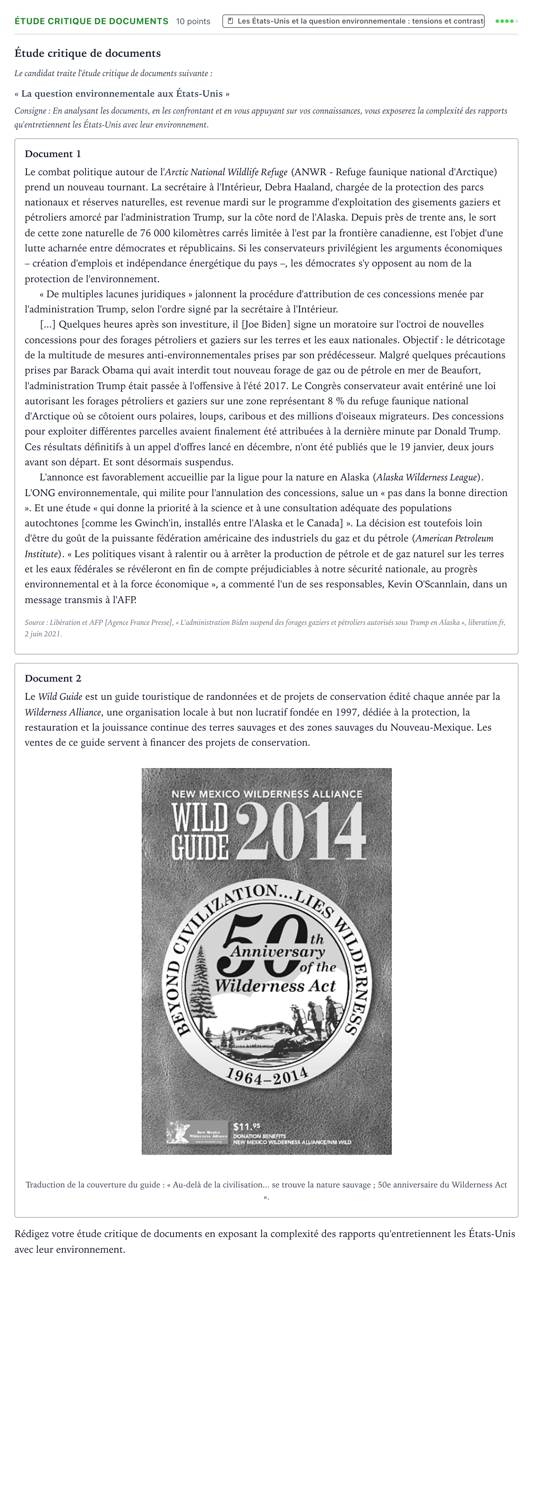 Énoncé: Exercice Étude critique de documents · Bac Histoire-Géographie, Géopolitique et Sciences Politiques Mayotte-Liban 2022 (jour 2)