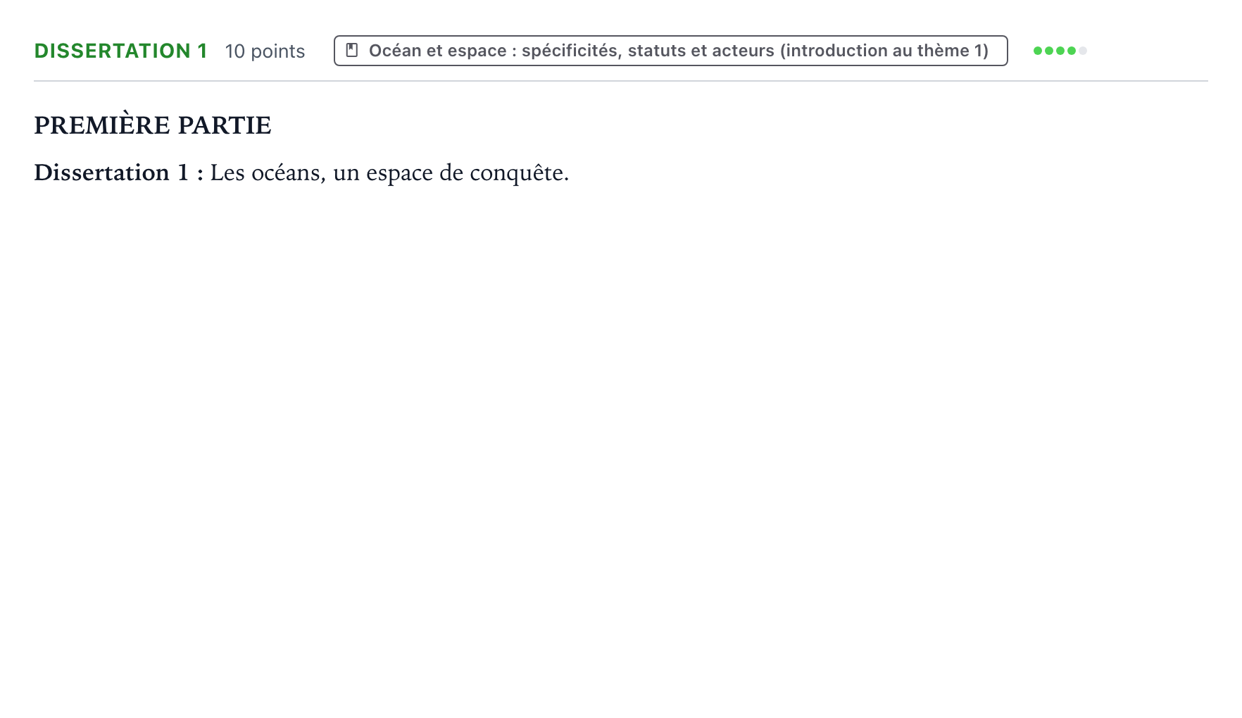 Énoncé: Dissertation 1 · Bac Histoire-Géographie, Géopolitique et Sciences Politiques Nouvelle-Calédonie 2022 (jour 1)