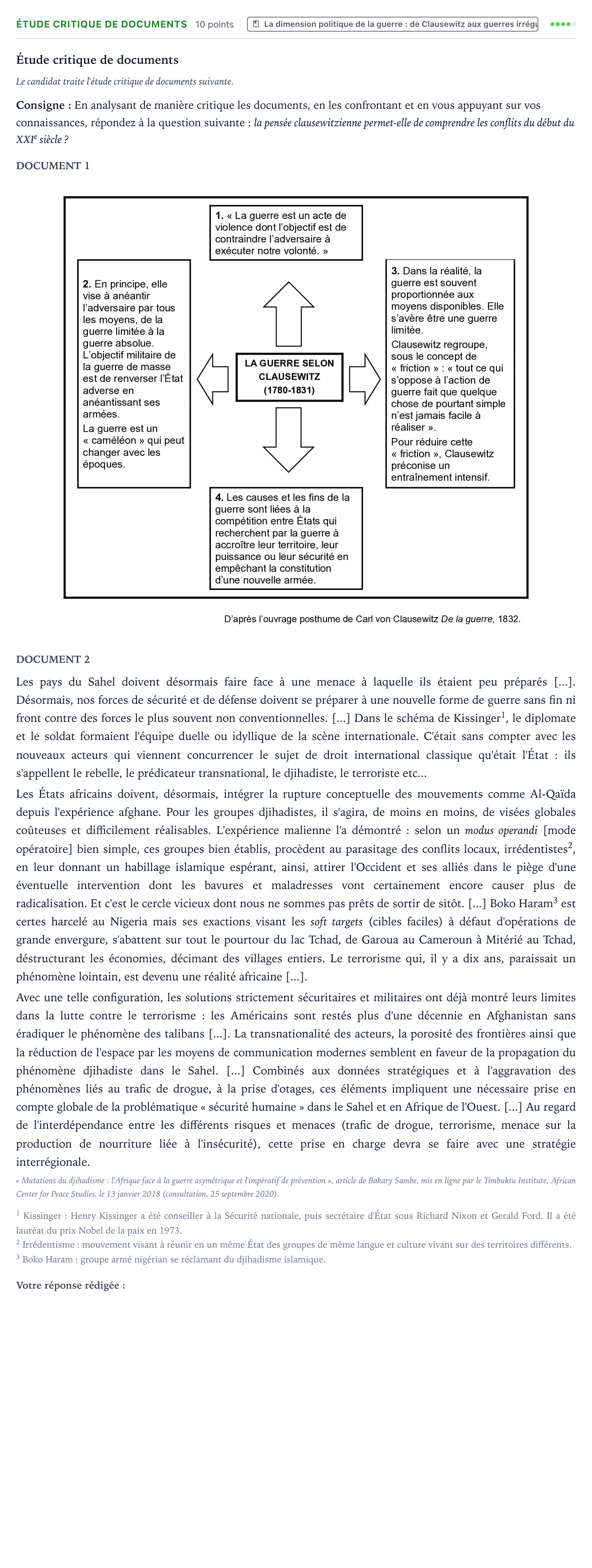 Énoncé: Exercice Étude critique de documents · Bac Histoire-Géographie, Géopolitique et Sciences Politiques Polynésie 2022 (jour 1)