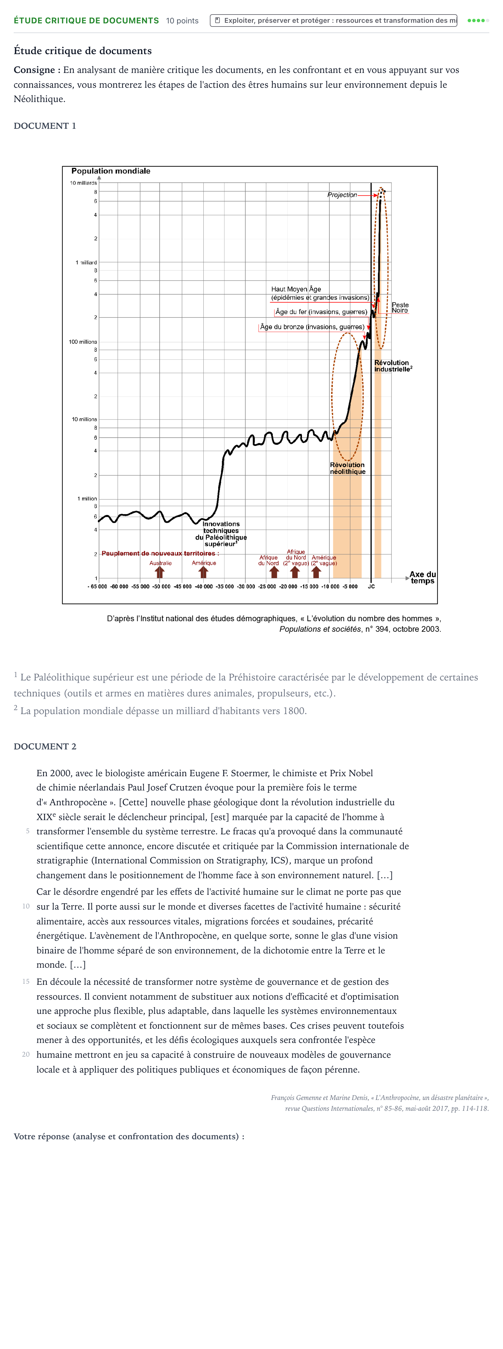 Énoncé: Exercice Étude critique de documents · Bac Histoire-Géographie, Géopolitique et Sciences Politiques Polynésie 2022 (jour 2)