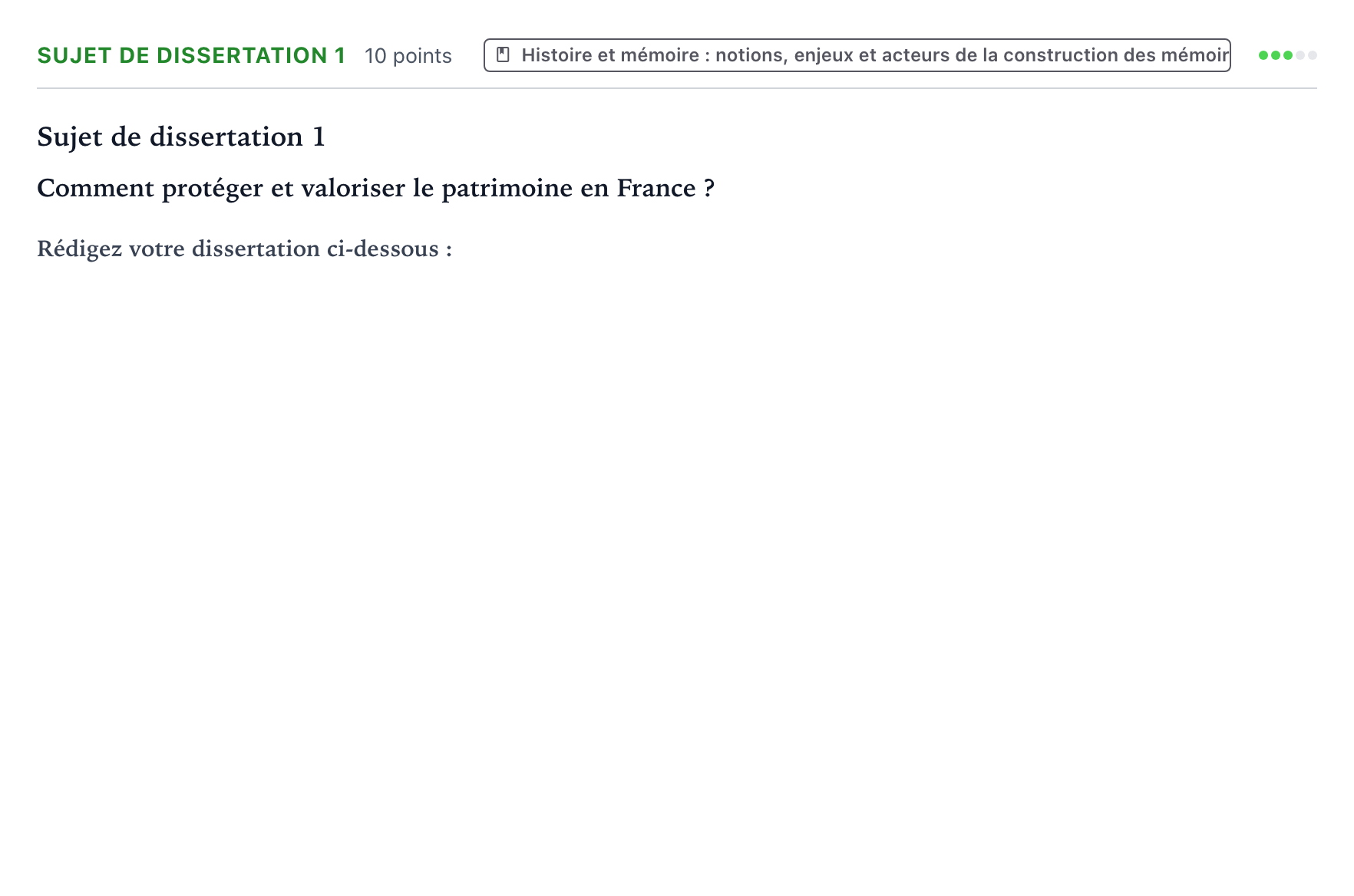 Énoncé: Sujet de dissertation 1 · Bac Histoire-Géographie, Géopolitique et Sciences Politiques Amérique du Nord 2023 (jour 1)