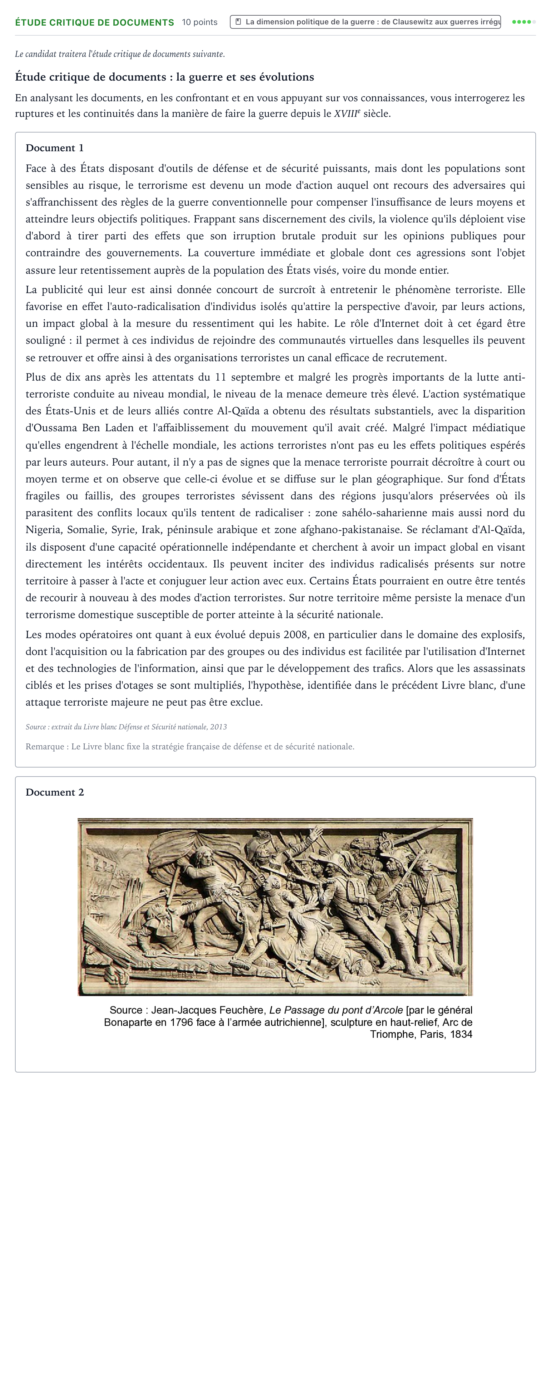 Énoncé: Exercice Étude critique de documents · Bac Histoire-Géographie, Géopolitique et Sciences Politiques Centres étrangers (Afrique) 2023 (jour 2)