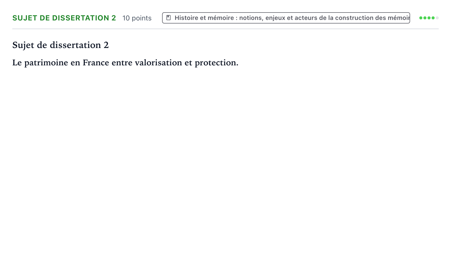 Énoncé: Sujet de dissertation 2 · Bac Histoire-Géographie, Géopolitique et Sciences Politiques La Réunion 2023 (jour 2)