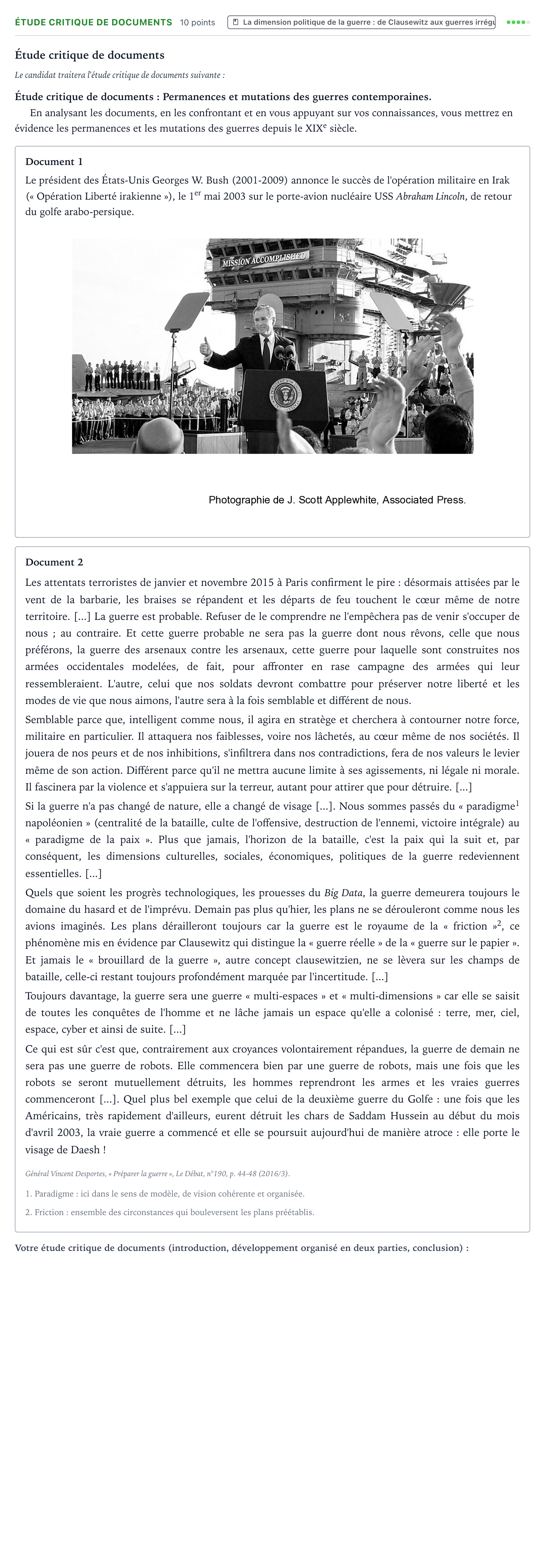 Énoncé: Exercice Étude critique de documents · Bac Histoire-Géographie, Géopolitique et Sciences Politiques La Réunion 2023 (jour 2)