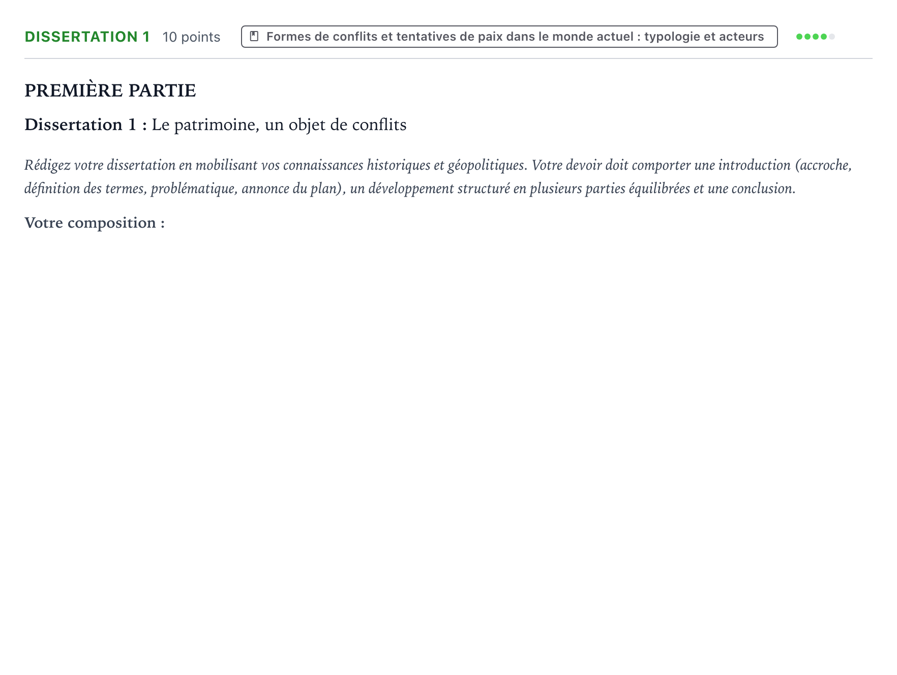 Énoncé: Dissertation 1 · Bac Histoire-Géographie, Géopolitique et Sciences Politiques Nouvelle-Calédonie 2023 (jour 2)