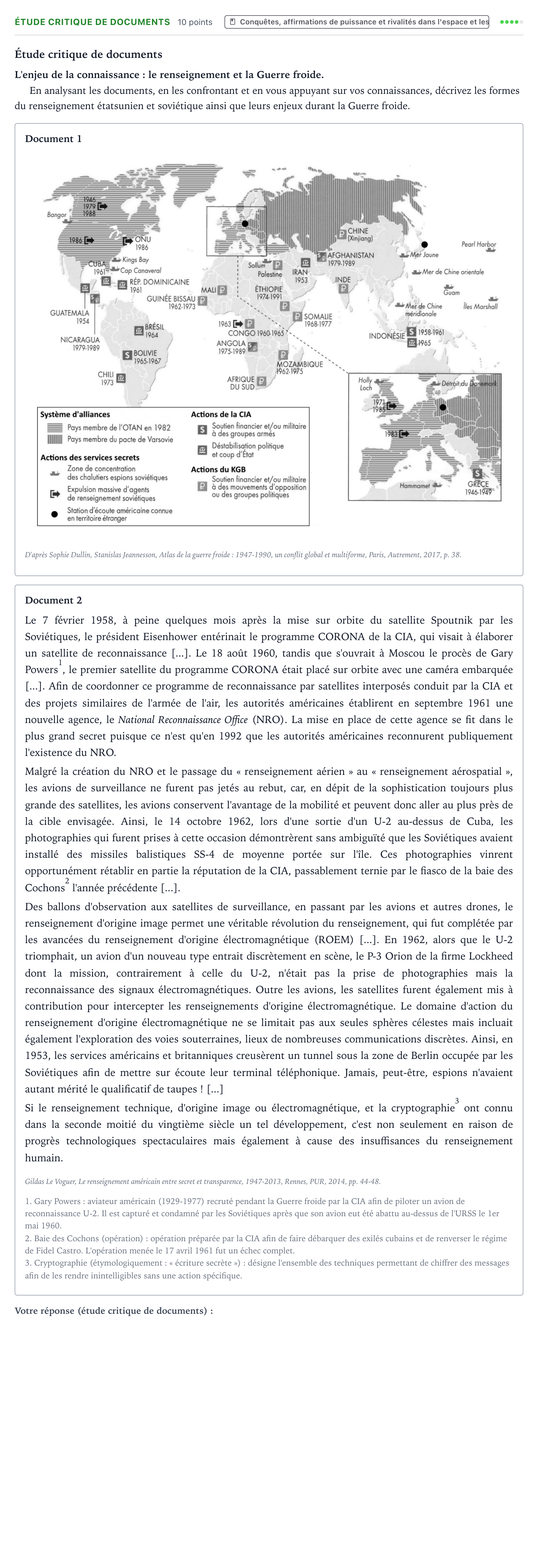 Énoncé: Exercice Étude critique de documents · Bac Histoire-Géographie, Géopolitique et Sciences Politiques Polynésie jour 1 - Remplacement 2023