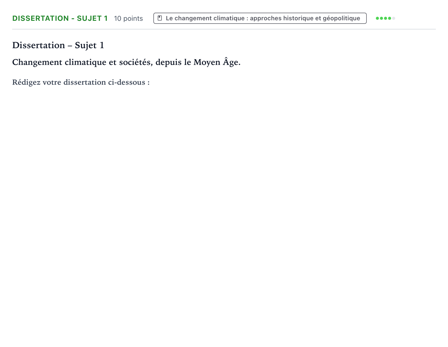 Énoncé: Dissertation - Sujet 1 · Bac Histoire-Géographie, Géopolitique et Sciences Politiques Polynésie 2023 (jour 2)