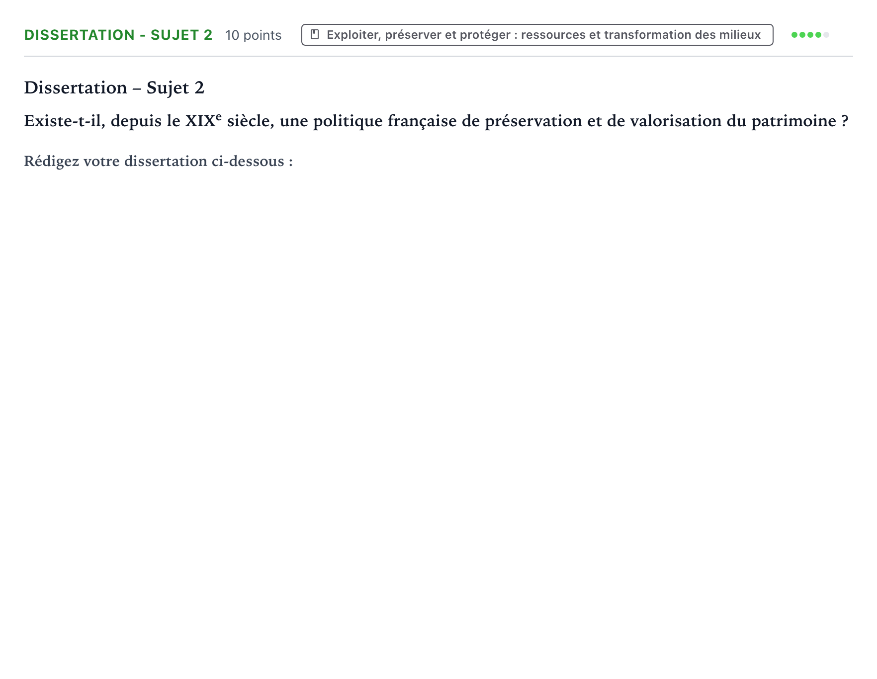Énoncé: Dissertation - Sujet 2 · Bac Histoire-Géographie, Géopolitique et Sciences Politiques Polynésie 2023 (jour 2)
