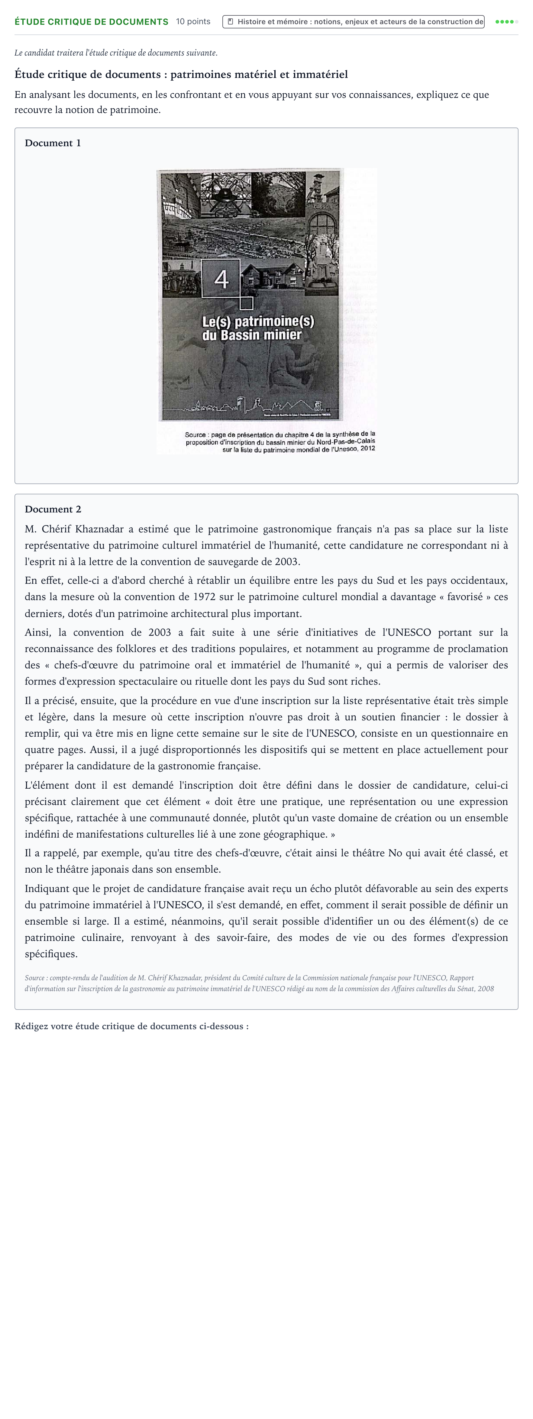 Énoncé: Exercice Étude critique de documents · Bac Histoire-Géographie, Géopolitique et Sciences Politiques Sujets zéro et spécimens spécimen 2023 (sujet 2)