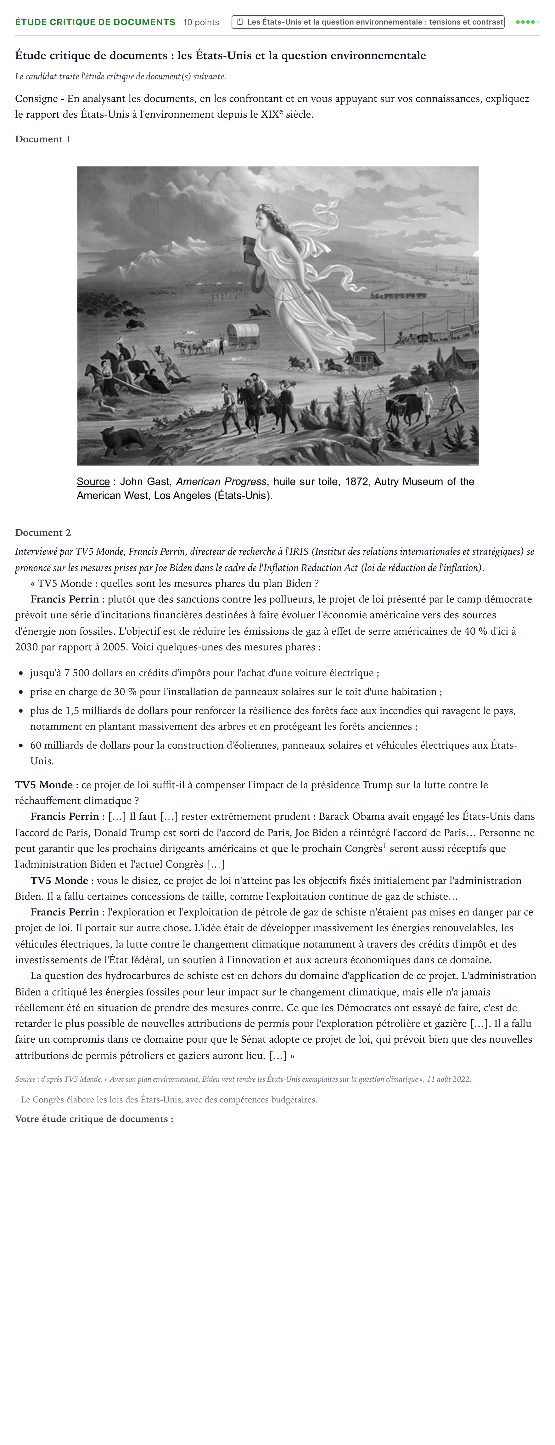 Énoncé: Exercice Étude critique de documents · Bac Histoire-Géographie, Géopolitique et Sciences Politiques Asie 2024 (jour 2)