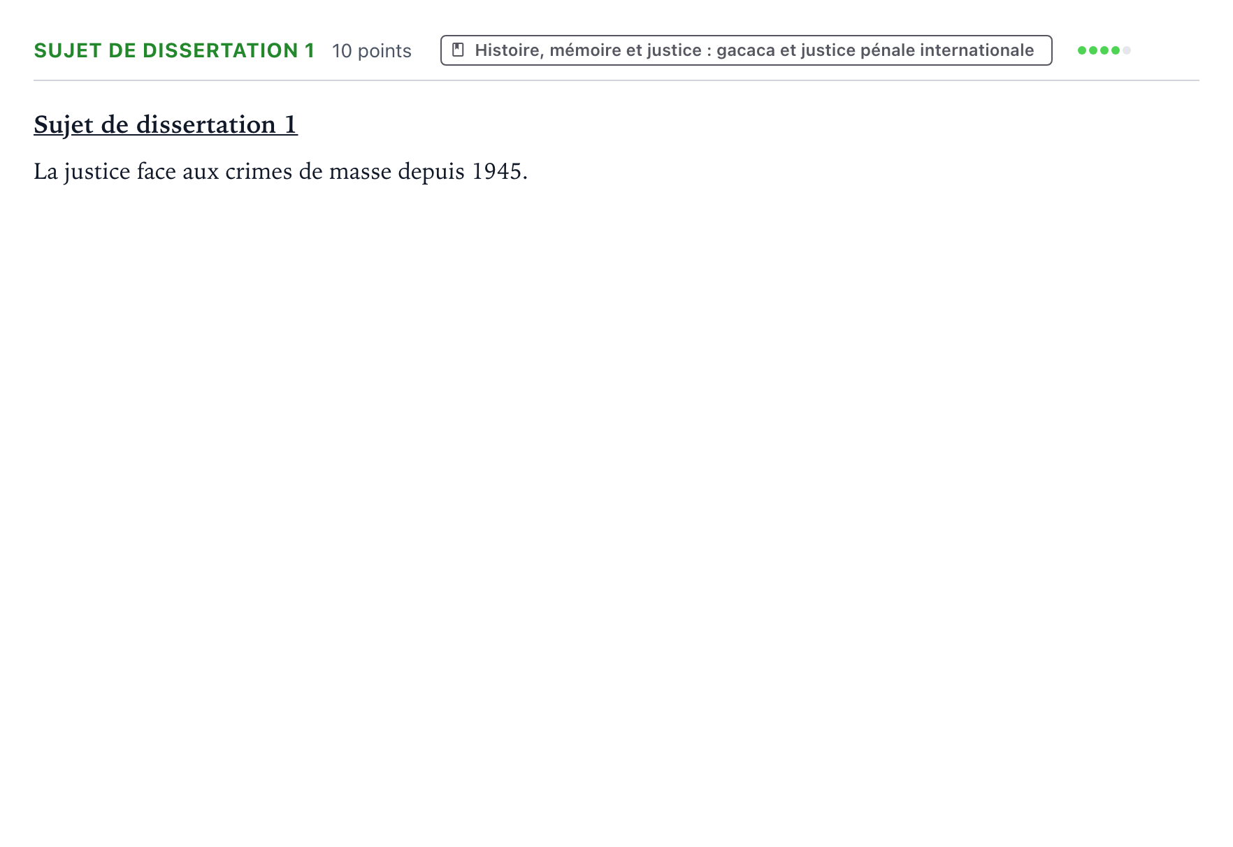 Énoncé: Sujet de dissertation 1 · Bac Histoire-Géographie, Géopolitique et Sciences Politiques Polynésie jour 2 - Remplacement 2024
