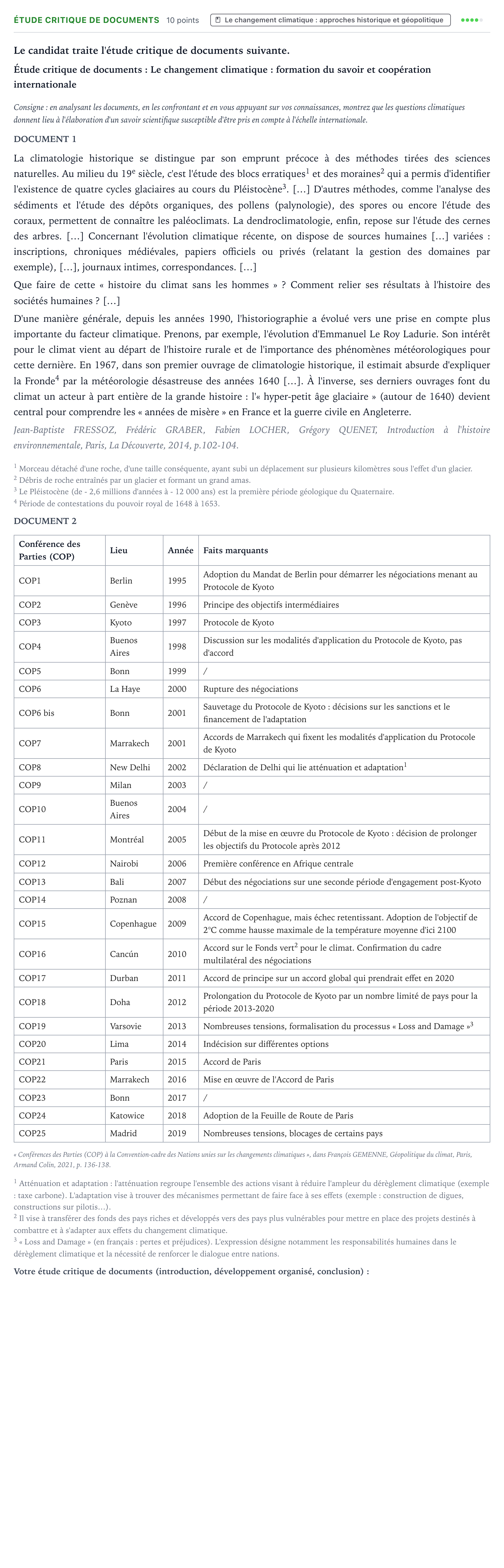 Énoncé: Exercice Étude critique de documents · Bac Histoire-Géographie, Géopolitique et Sciences Politiques Polynésie jour 2 - Remplacement 2024