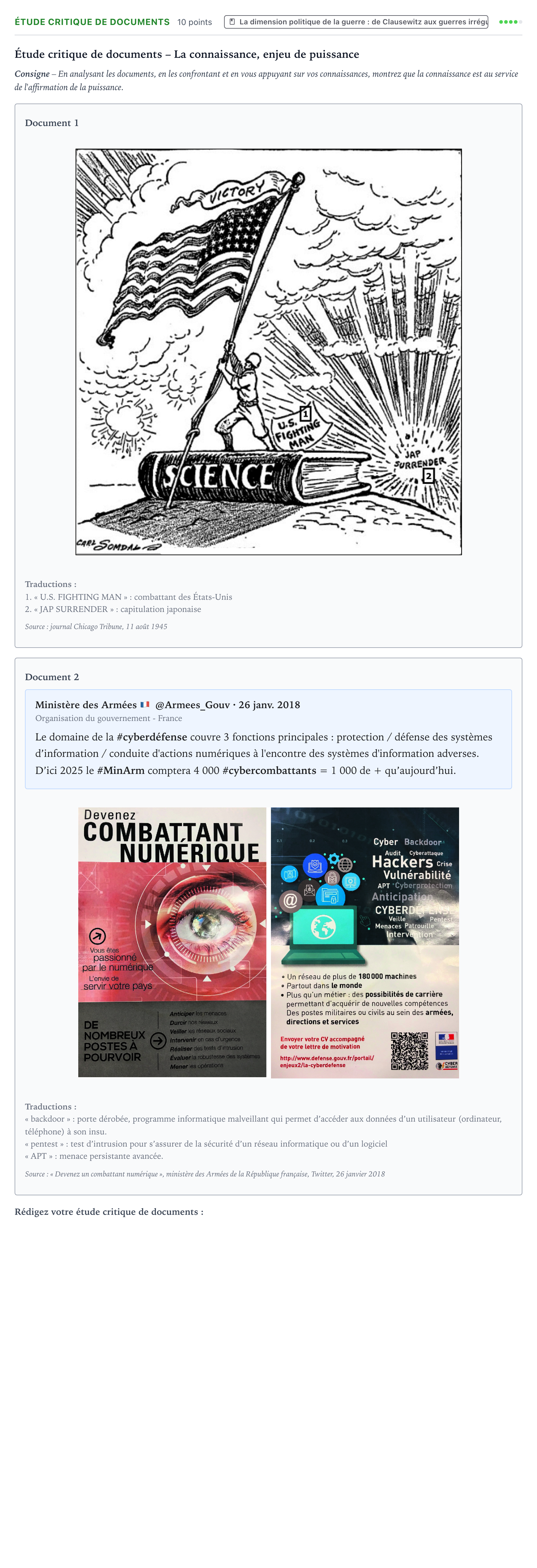 Énoncé: Exercice Étude critique de documents · Bac Histoire-Géographie, Géopolitique et Sciences Politiques Suède 2024 (jour 2)