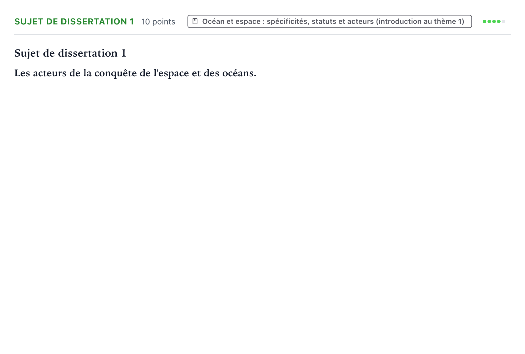 Énoncé: Sujet de dissertation 1 · Bac Histoire-Géographie, Géopolitique et Sciences Politiques Amérique du Nord 2025 (jour 2)