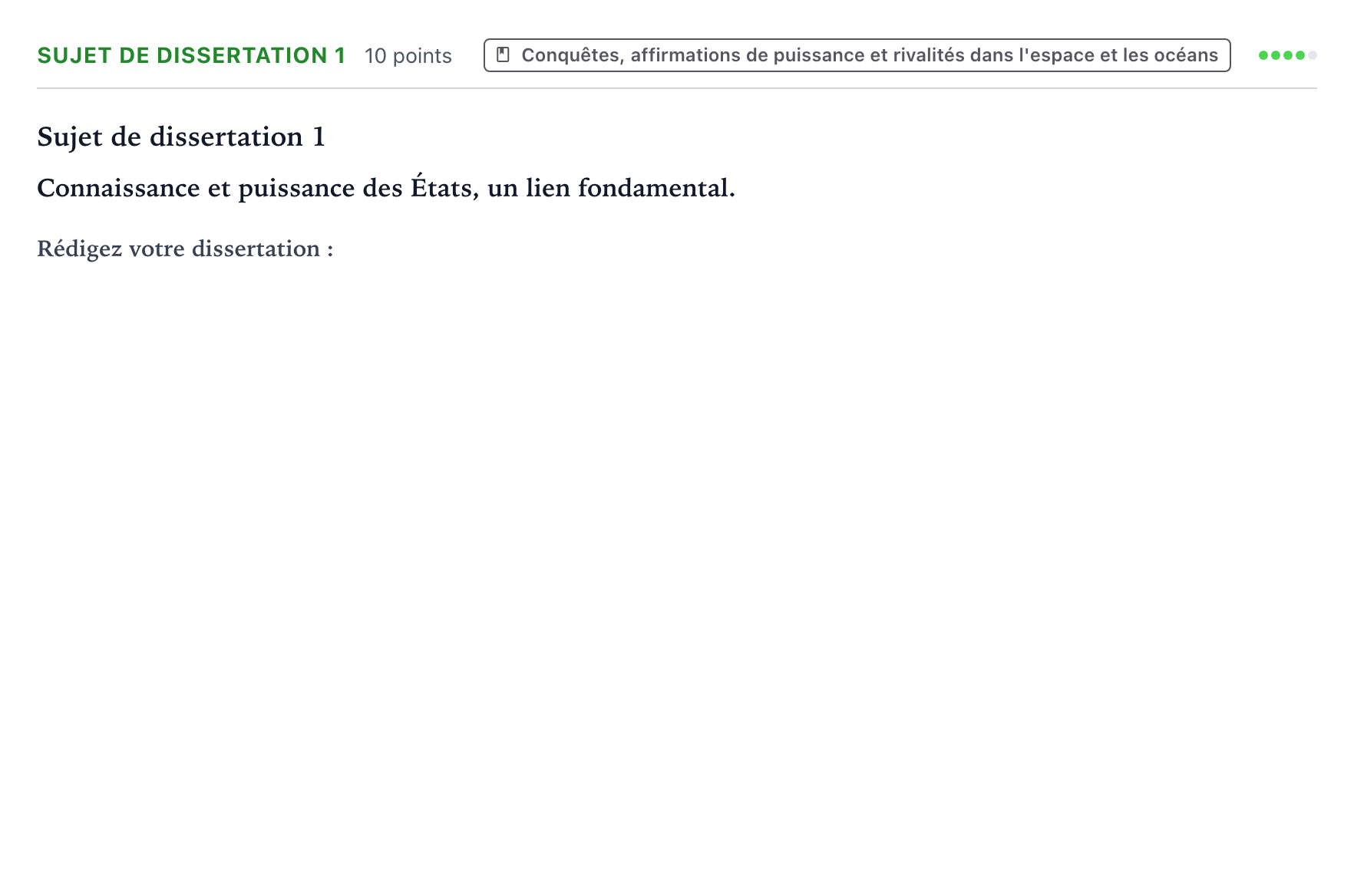 Énoncé: Sujet de dissertation 1 · Bac Histoire-Géographie, Géopolitique et Sciences Politiques Amérique du Nord 2025 (jour 2 bis)
