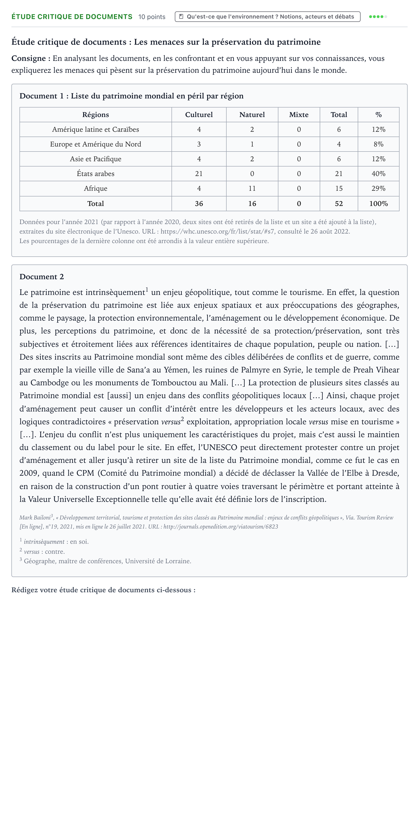 Énoncé: Exercice Étude critique de documents · Bac Histoire-Géographie, Géopolitique et Sciences Politiques Amérique du Nord 2025 (jour 2 bis)