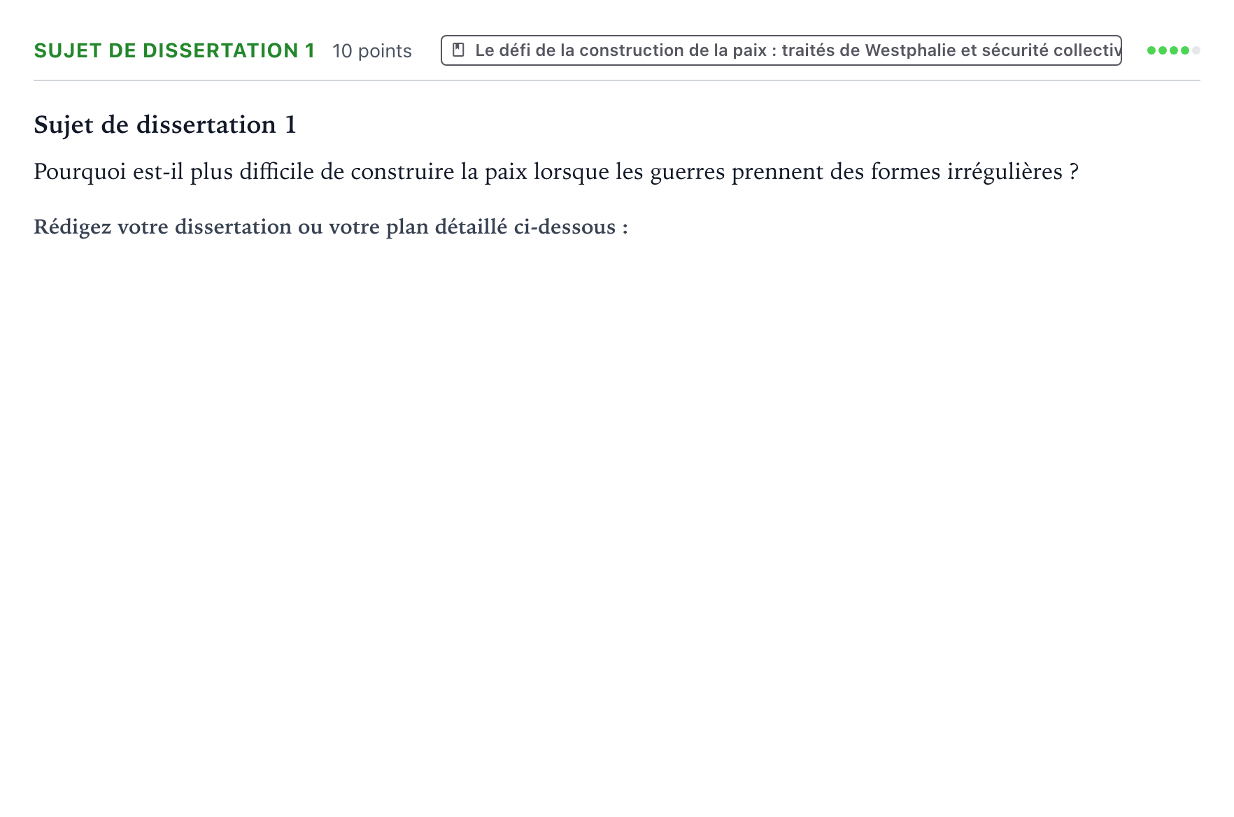 Énoncé: Sujet de dissertation 1 · Bac Histoire-Géographie, Géopolitique et Sciences Politiques Amérique du Sud 2025 (jour 1)
