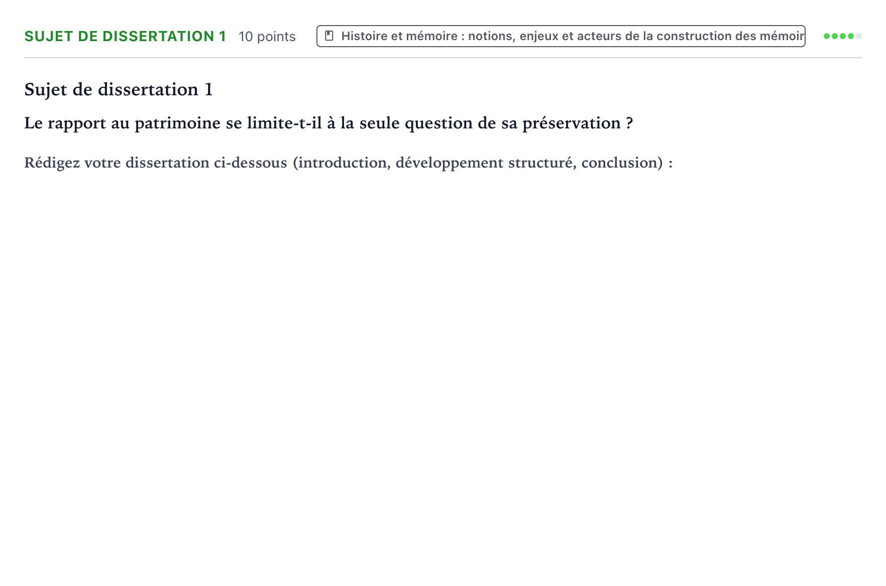 Énoncé: Sujet de dissertation 1 · Bac Histoire-Géographie, Géopolitique et Sciences Politiques Amérique du Sud 2025 (jour 2)