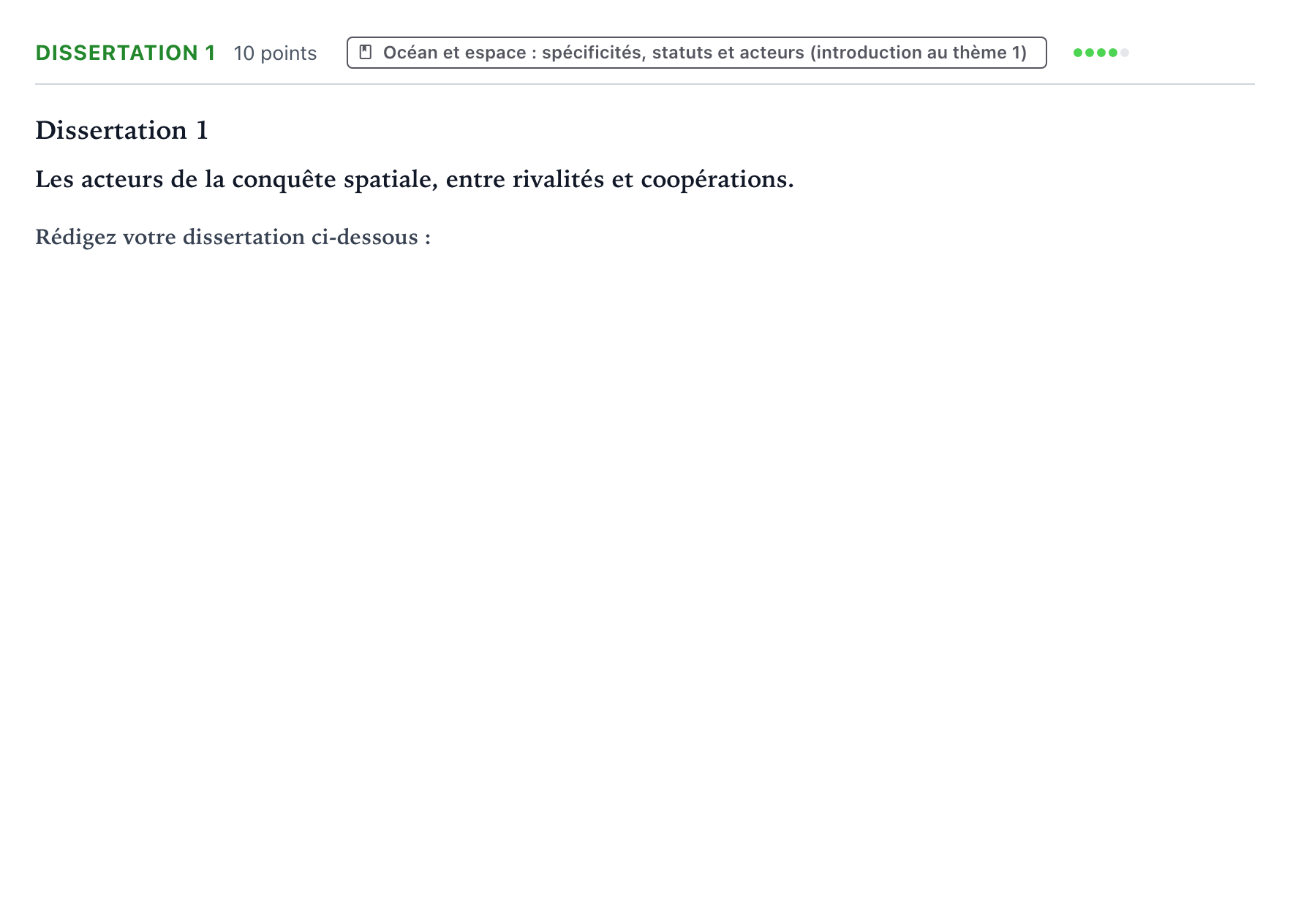 Énoncé: Dissertation 1 · Bac Histoire-Géographie, Géopolitique et Sciences Politiques Asie 2025 (jour 1)