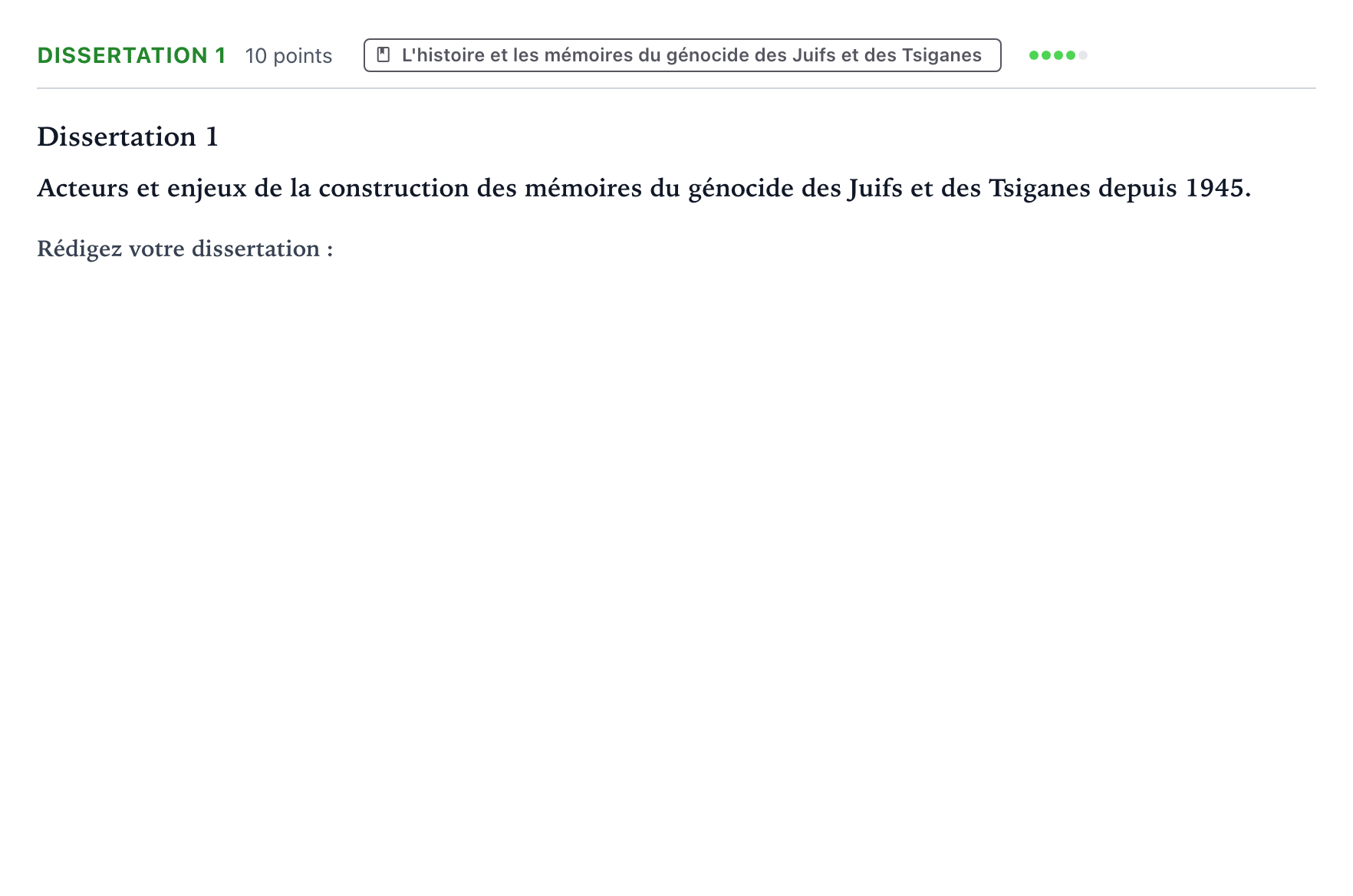 Énoncé: Dissertation 1 · Bac Histoire-Géographie, Géopolitique et Sciences Politiques Centres étrangers (Afrique) 2025 (jour 1)