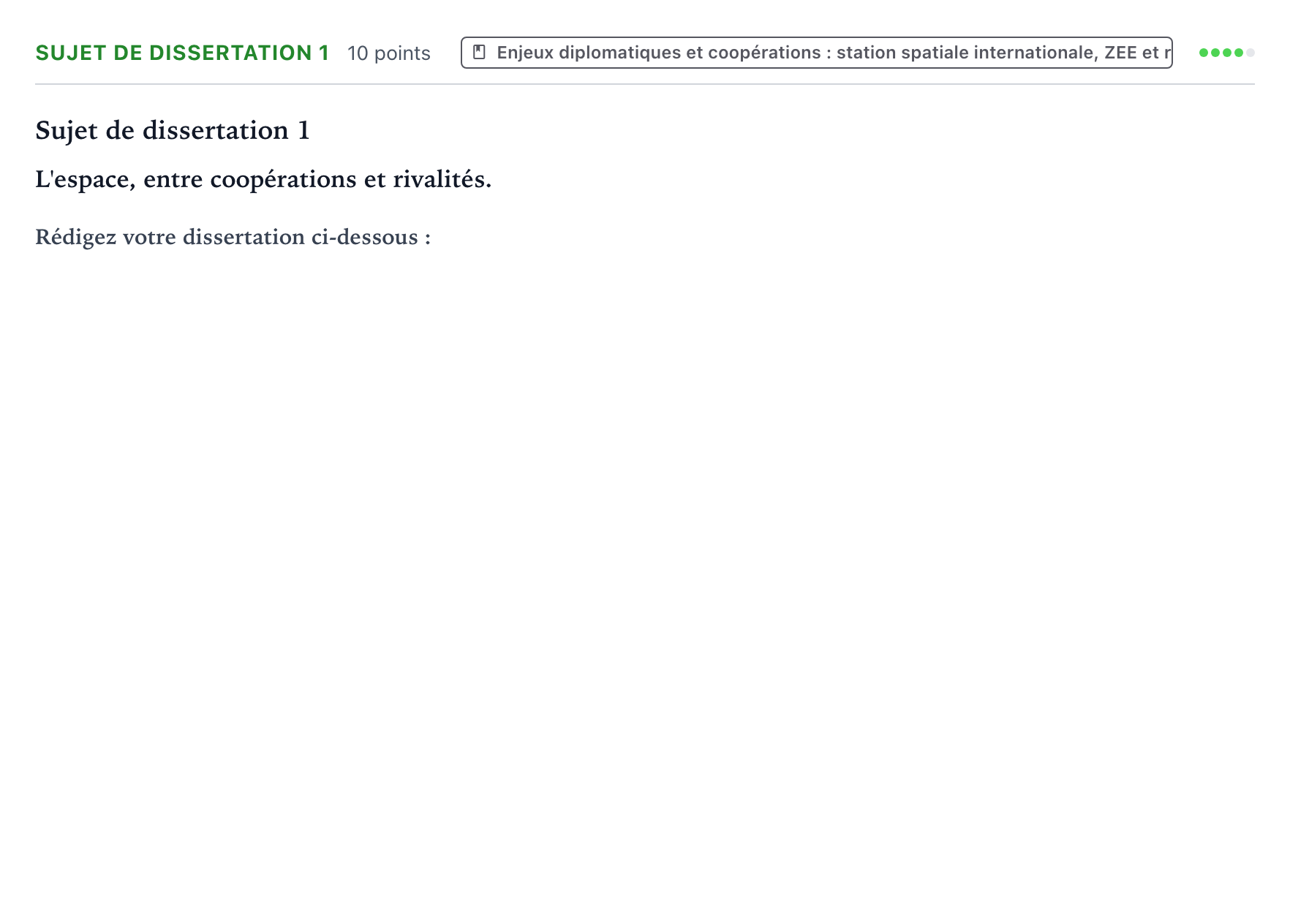 Énoncé: Sujet de dissertation 1 · Bac Histoire-Géographie, Géopolitique et Sciences Politiques Métropole 1 remplacement 2025