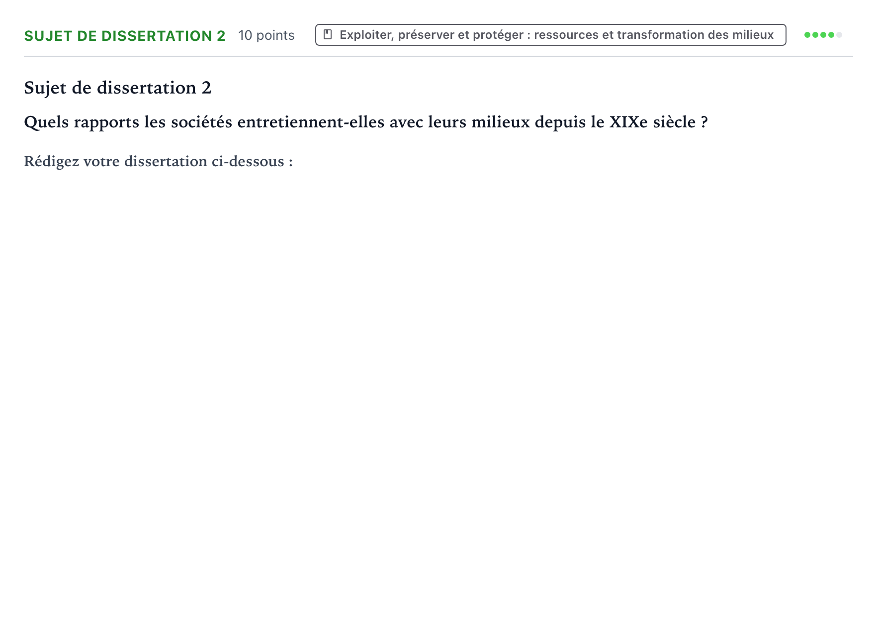 Énoncé: Sujet de dissertation 2 · Bac Histoire-Géographie, Géopolitique et Sciences Politiques Métropole 1 remplacement 2025
