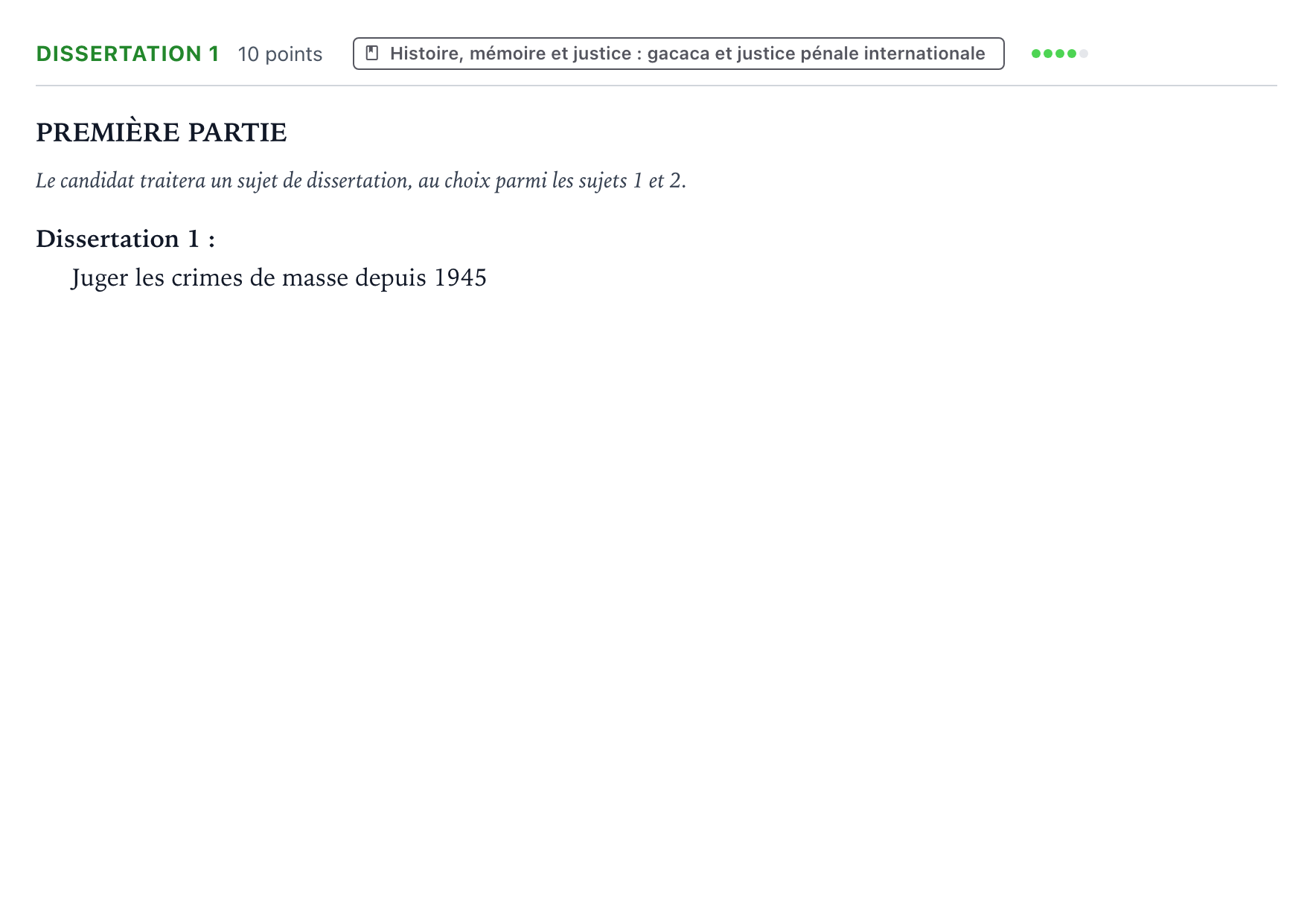 Énoncé: Dissertation 1 · Bac Histoire-Géographie, Géopolitique et Sciences Politiques Nouvelle-Calédonie 2025 (jour 2)