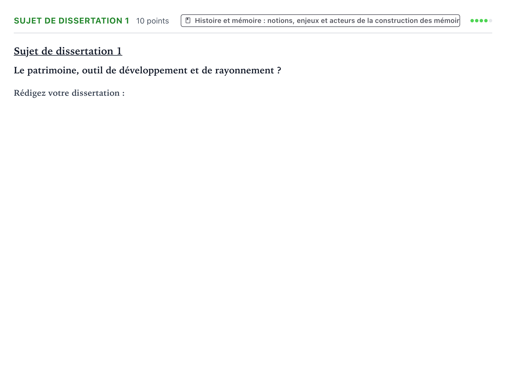 Énoncé: Sujet de dissertation 1 · Bac Histoire-Géographie, Géopolitique et Sciences Politiques Polynésie 2025 (jour 1)