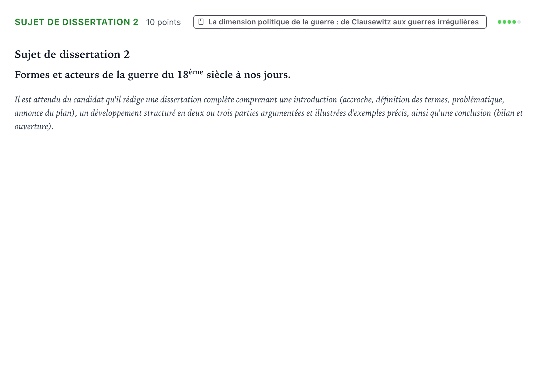 Énoncé: Sujet de dissertation 2 · Bac Histoire-Géographie, Géopolitique et Sciences Politiques Polynésie 2025 (jour 2)