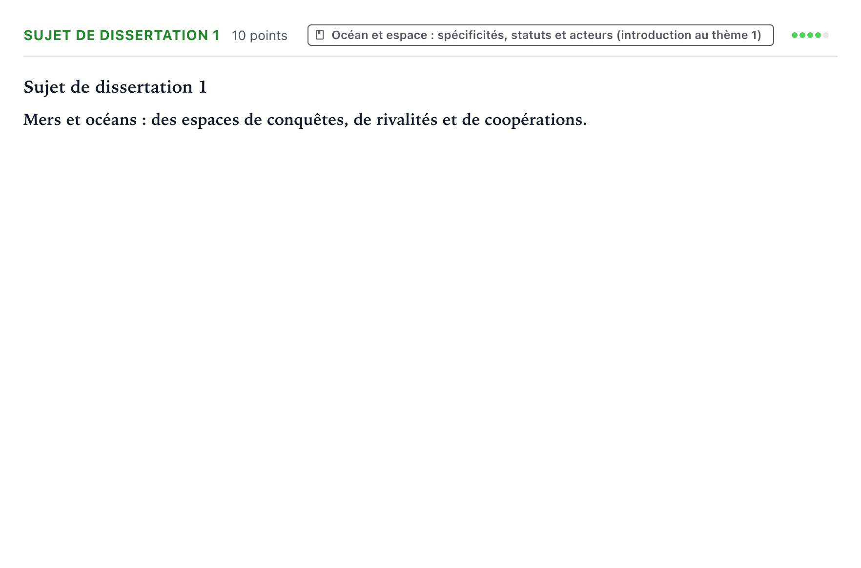 Énoncé: Sujet de dissertation 1 · Bac Histoire-Géographie, Géopolitique et Sciences Politiques Asie 2026 (jour 2)