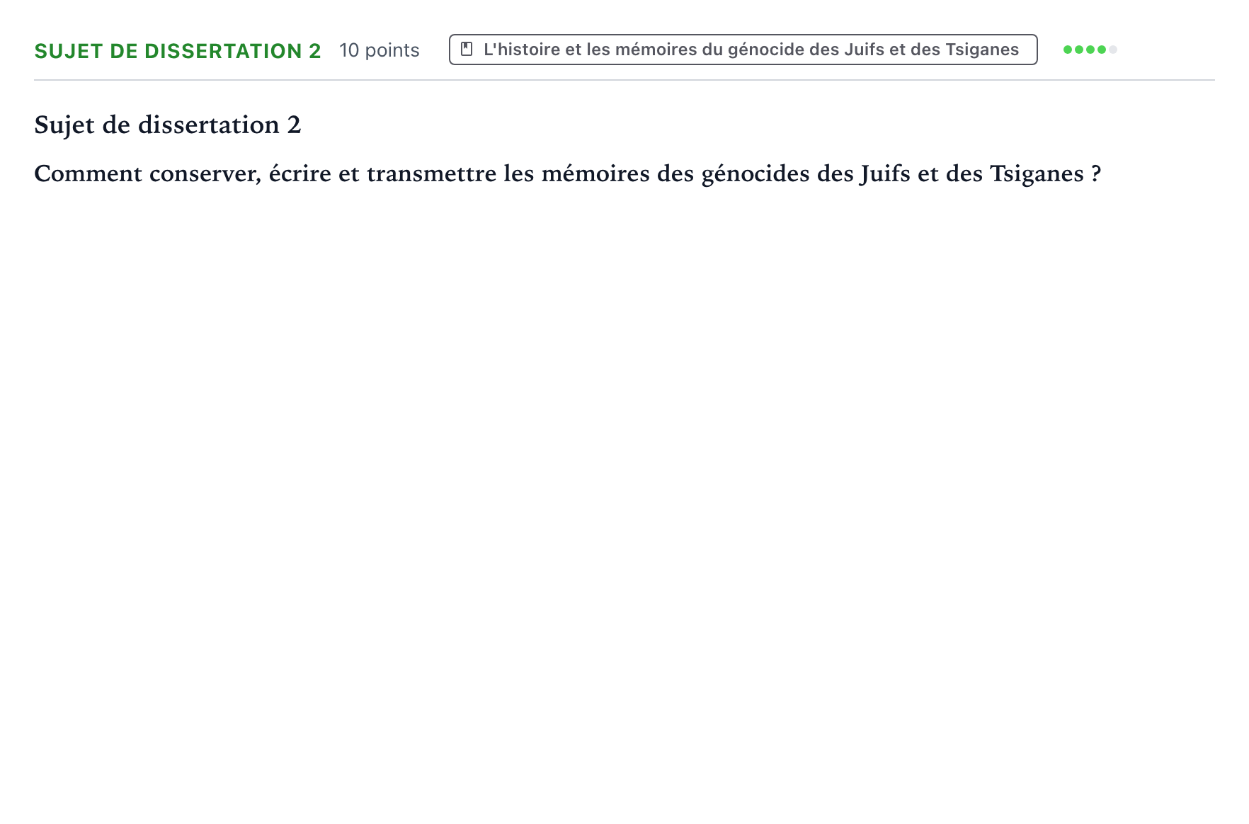 Énoncé: Sujet de dissertation 2 · Bac Histoire-Géographie, Géopolitique et Sciences Politiques Asie 2026 (jour 2)