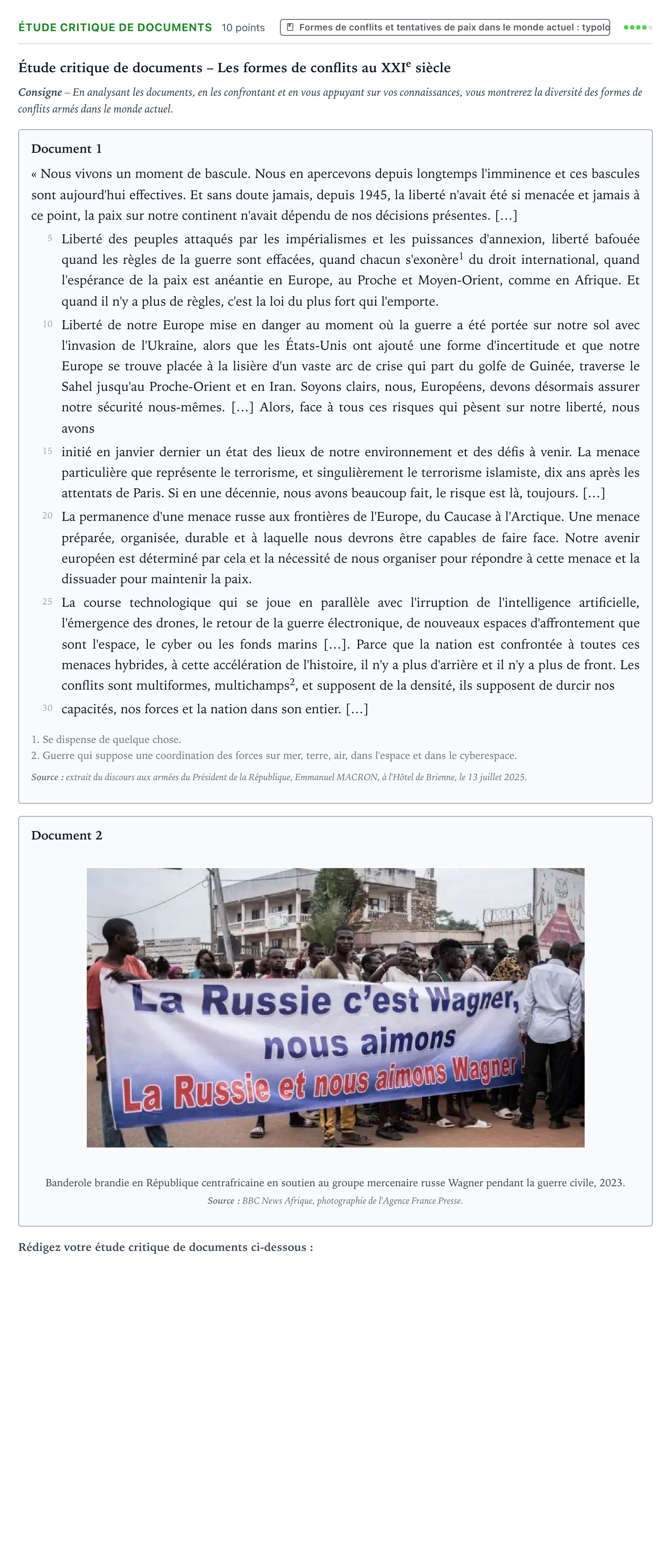 Énoncé: Exercice Étude critique de documents · Bac Histoire-Géographie, Géopolitique et Sciences Politiques Asie 2026 (jour 2)