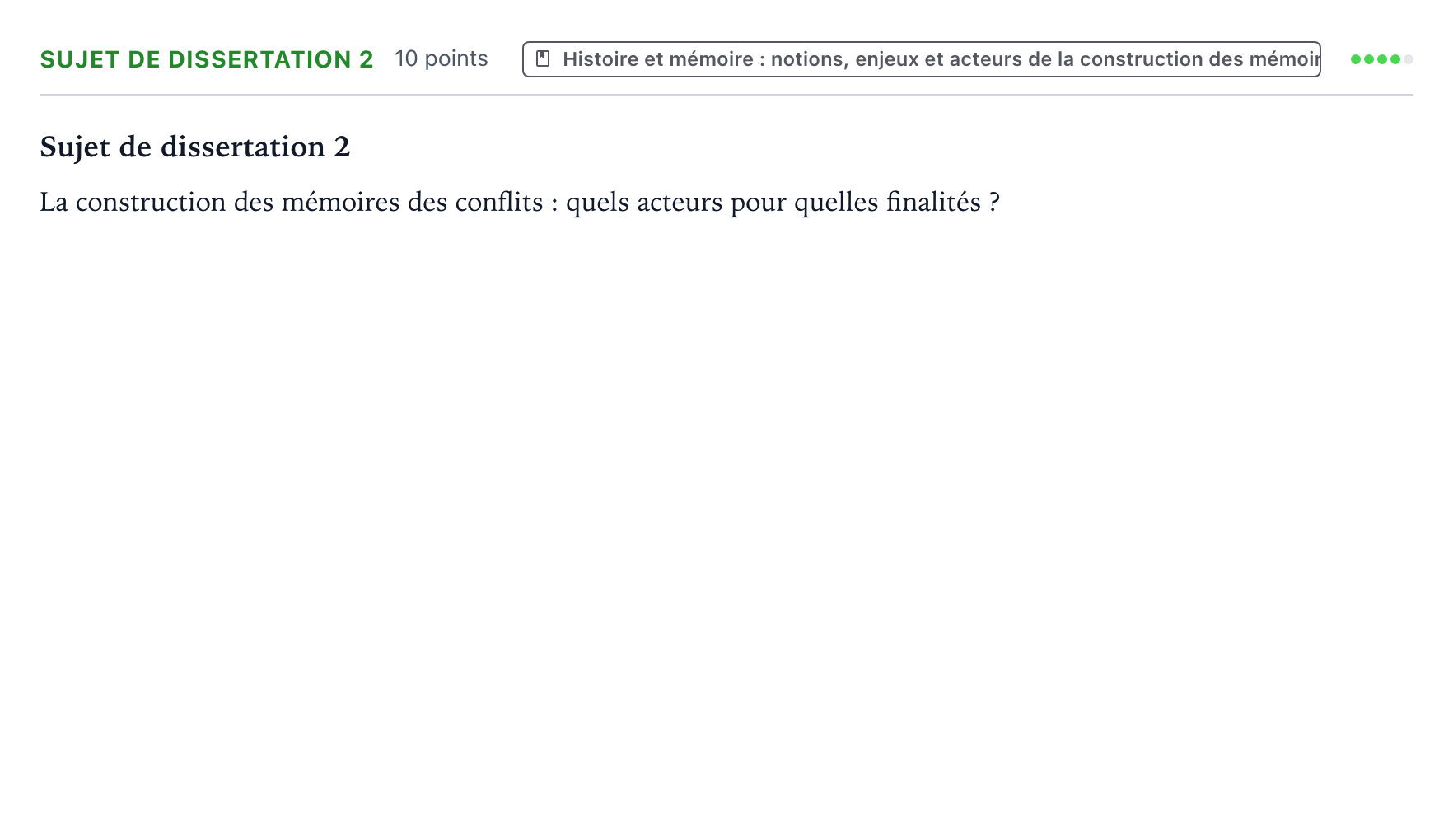 Énoncé: Sujet de dissertation 2 · Bac Histoire-Géographie, Géopolitique et Sciences Politiques Centres étrangers (Afrique) 2026 (jour 1)