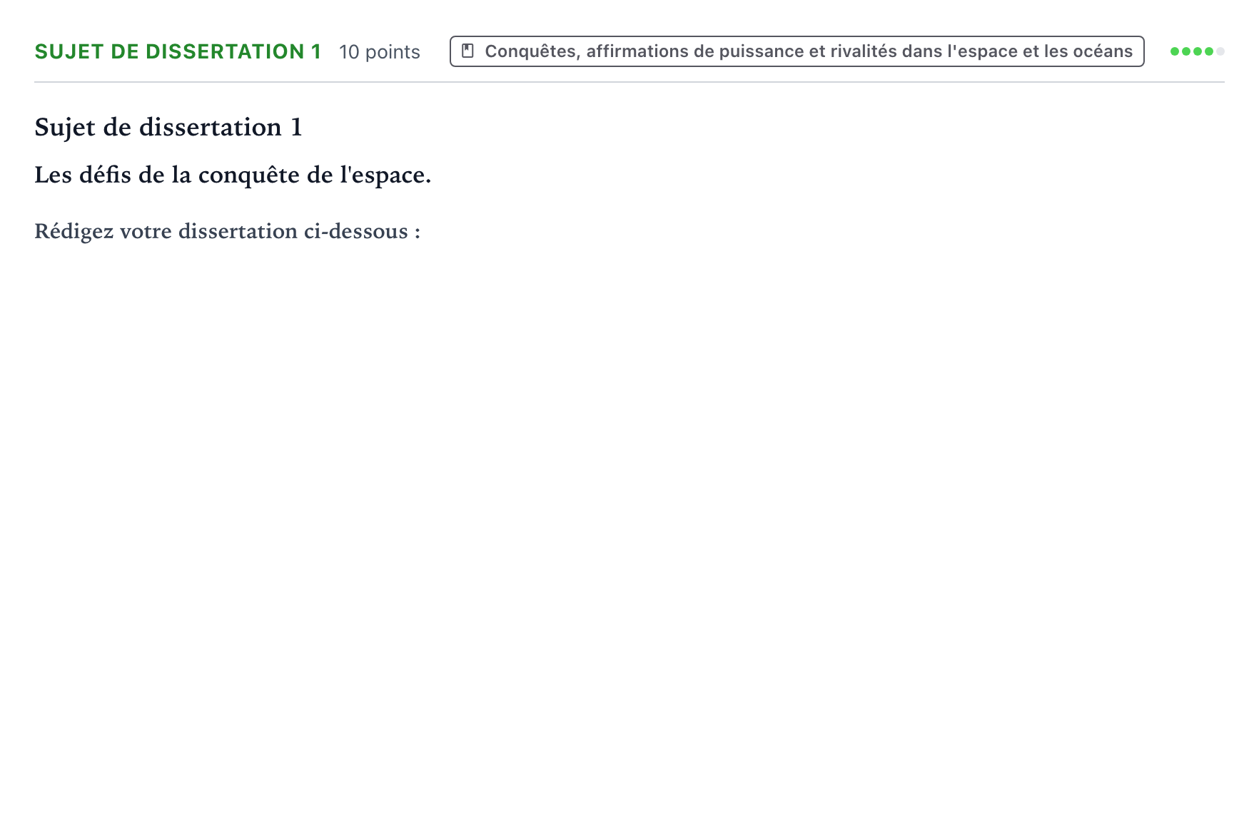 Énoncé: Sujet de dissertation 1 · Bac Histoire-Géographie, Géopolitique et Sciences Politiques Métropole Secours 2026 (sujet 2)