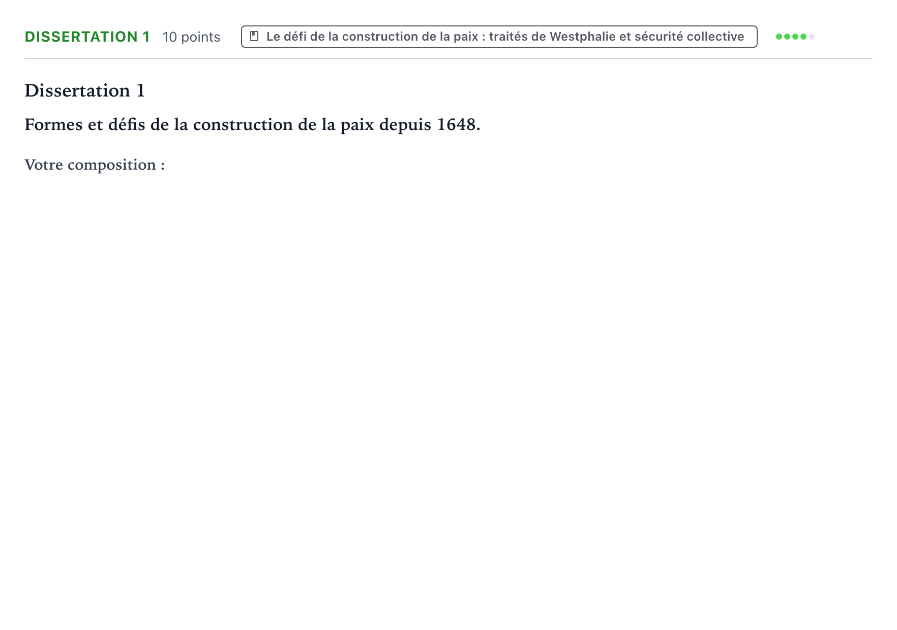 Énoncé: Dissertation 1 · Bac Histoire-Géographie, Géopolitique et Sciences Politiques Polynésie jour 1 - Remplacement 2026