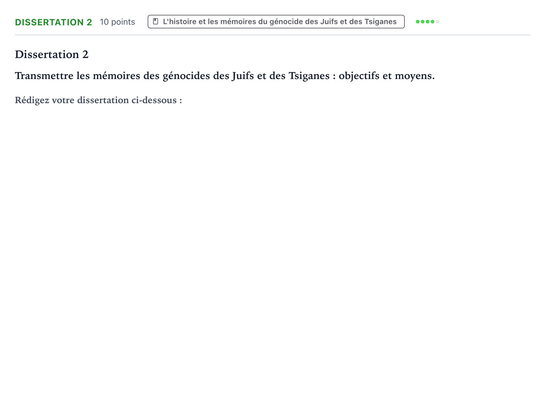 Énoncé: Dissertation 2 · Bac Histoire-Géographie, Géopolitique et Sciences Politiques Polynésie jour 1 - Remplacement 2026