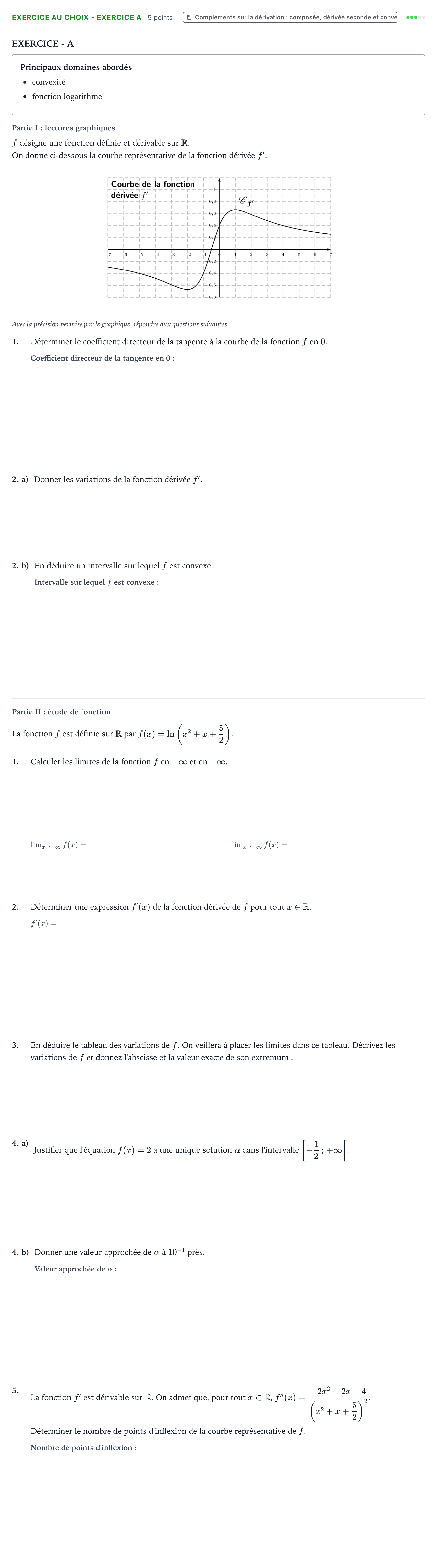 Énoncé: Exercice au choix - Exercice A · Bac Mathématiques Asie 2021 (jour 1)
