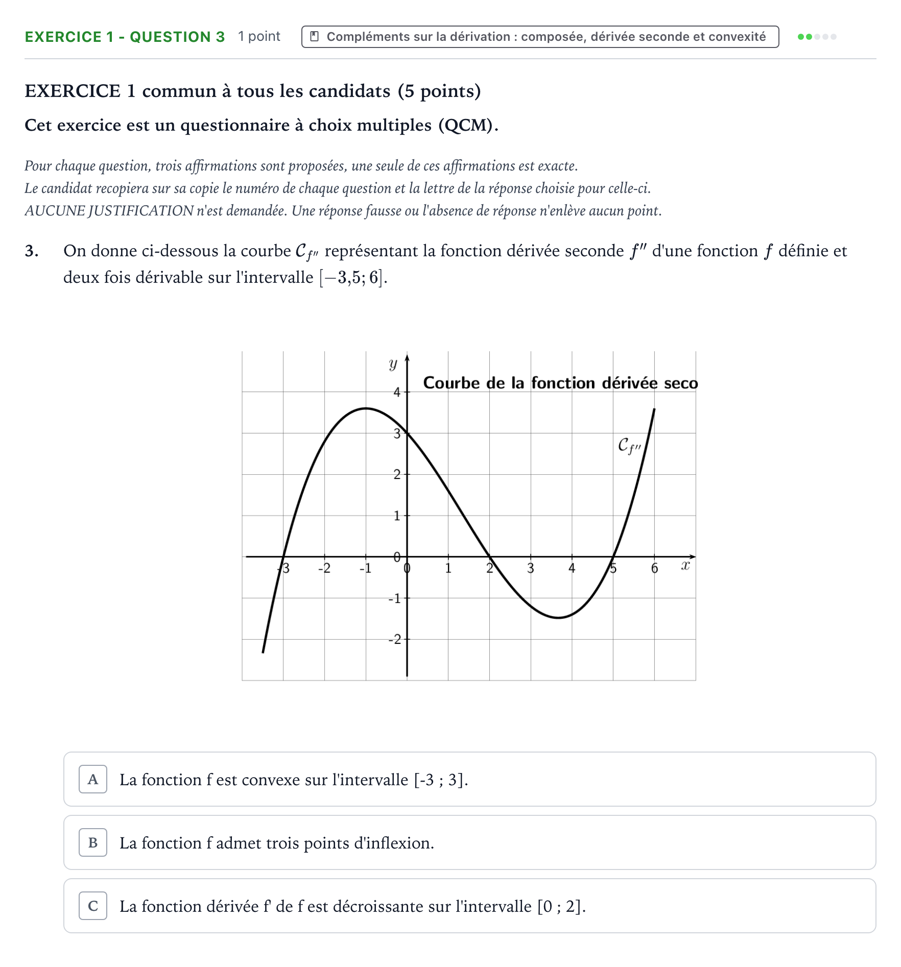 Énoncé: Exercice 1 - Question 3 · Bac Mathématiques Asie 2021 (jour 2)