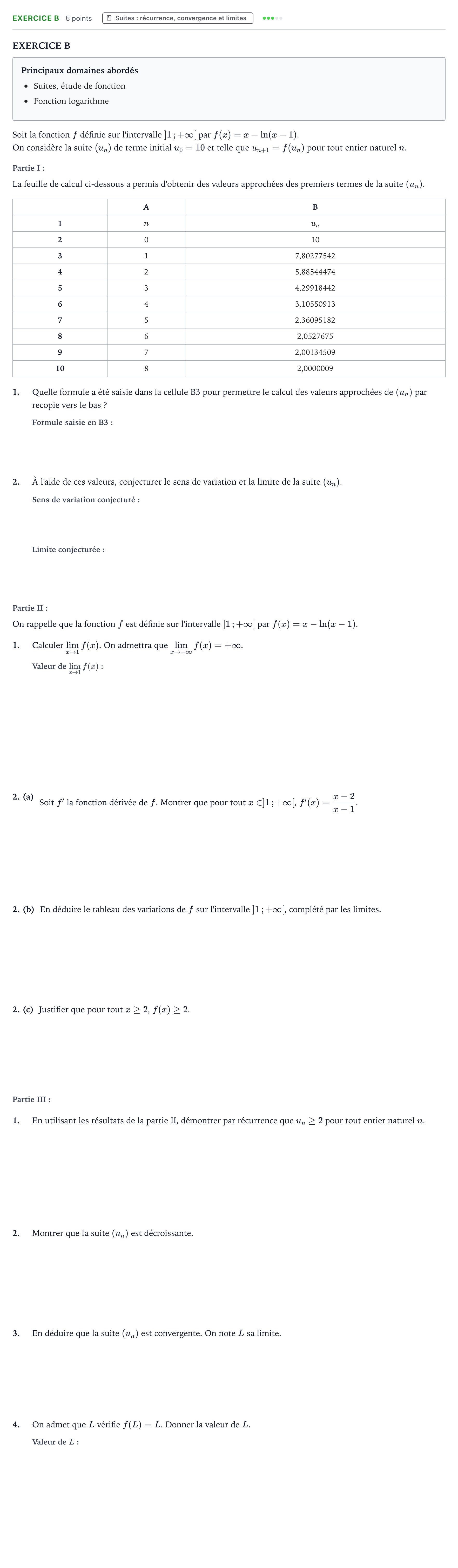 Énoncé: Exercice B · Bac Mathématiques Asie 2021 (jour 2)