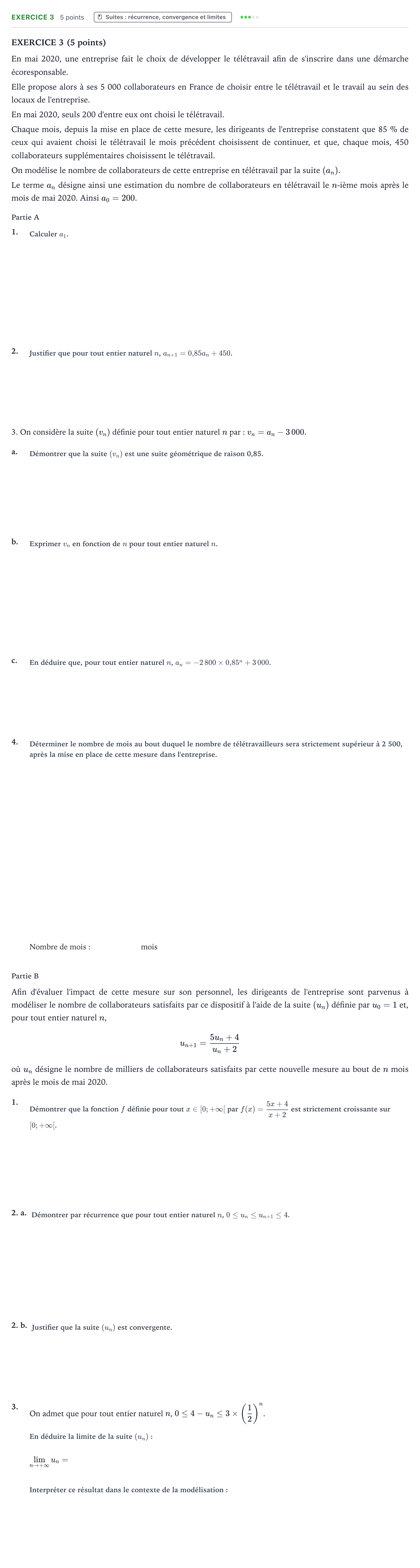 Énoncé: Exercice 3 · Bac Mathématiques Centres étrangers (Afrique) 2021 (jour 1)