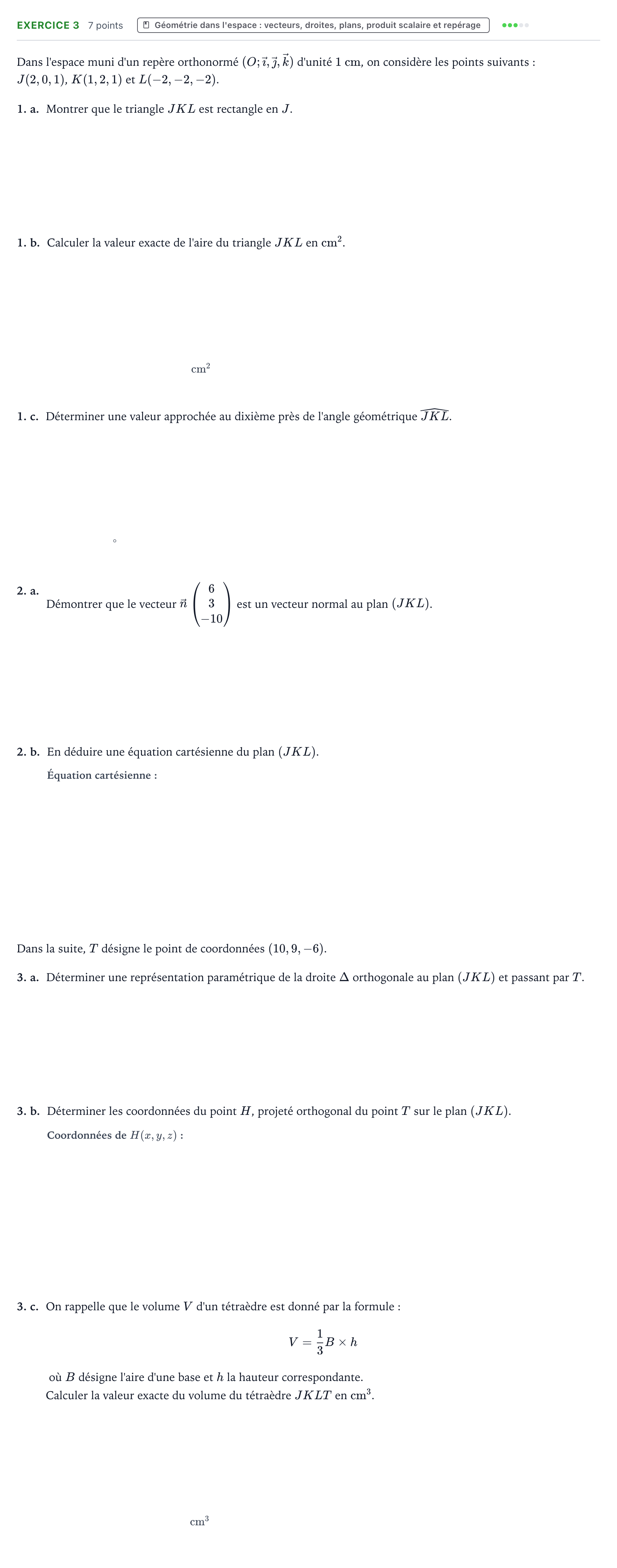 Énoncé: Exercice 3 · Bac Mathématiques Amérique du Nord 2022 (jour 1)