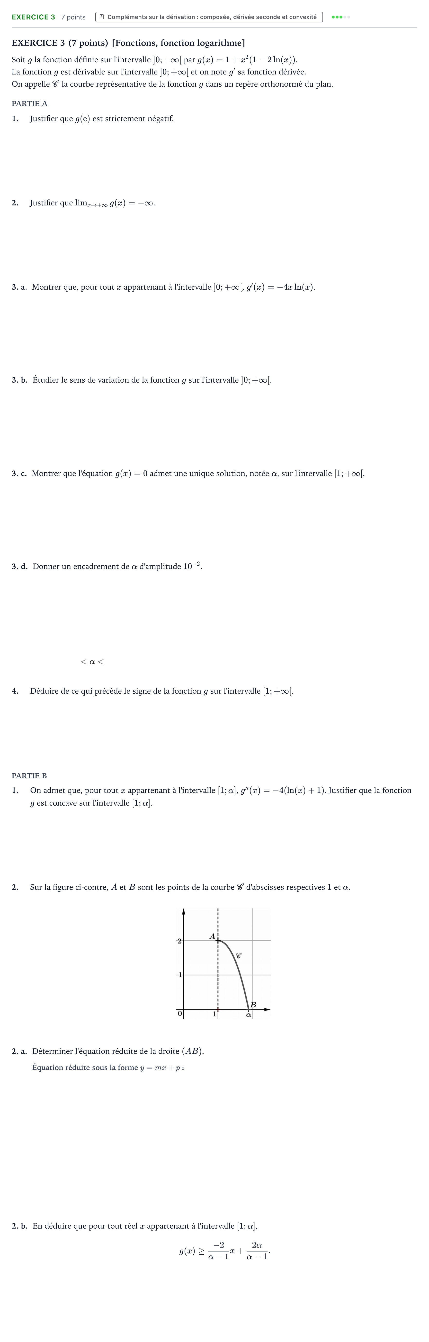 Énoncé: Exercice 3 · Bac Mathématiques Amérique du Sud 2022 (jour 1)
