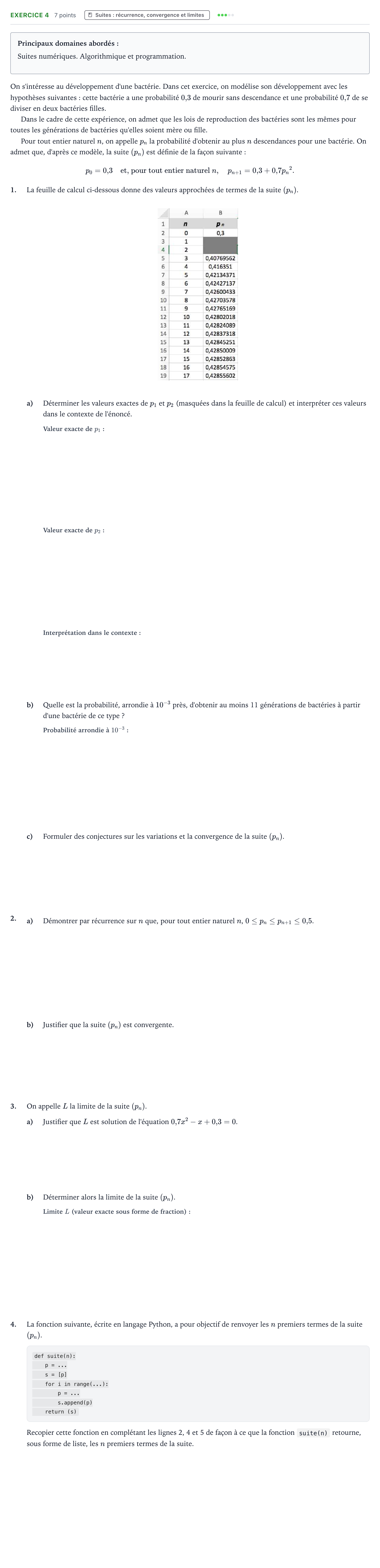 Énoncé: Exercice 4 · Bac Mathématiques Asie 2022 (jour 2)