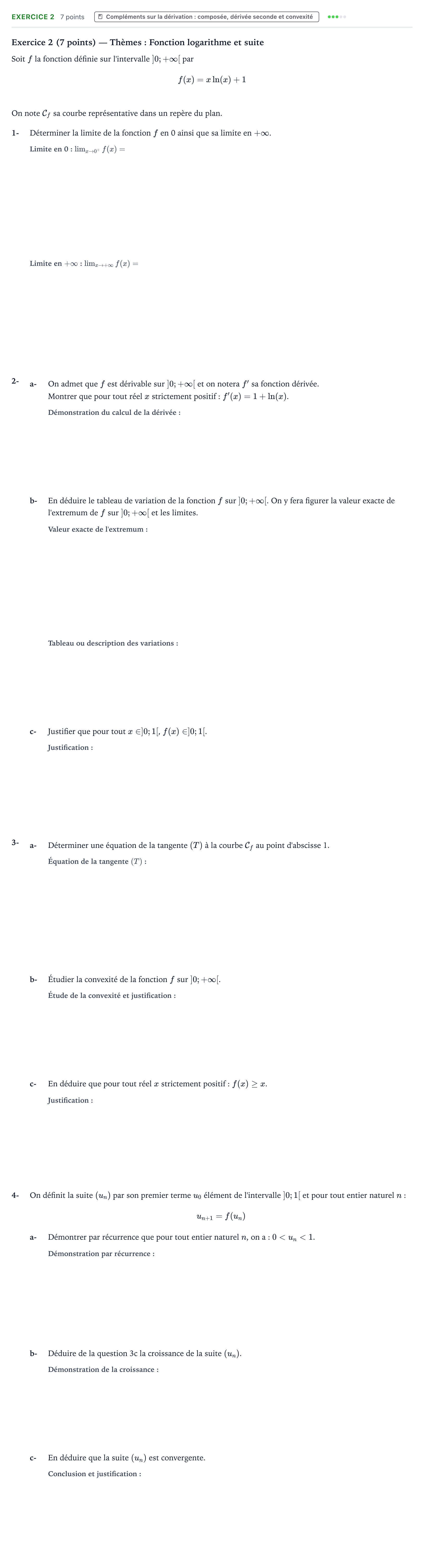 Énoncé: Exercice 2 · Bac Mathématiques Centres étrangers (Afrique) 2022 (jour 2)
