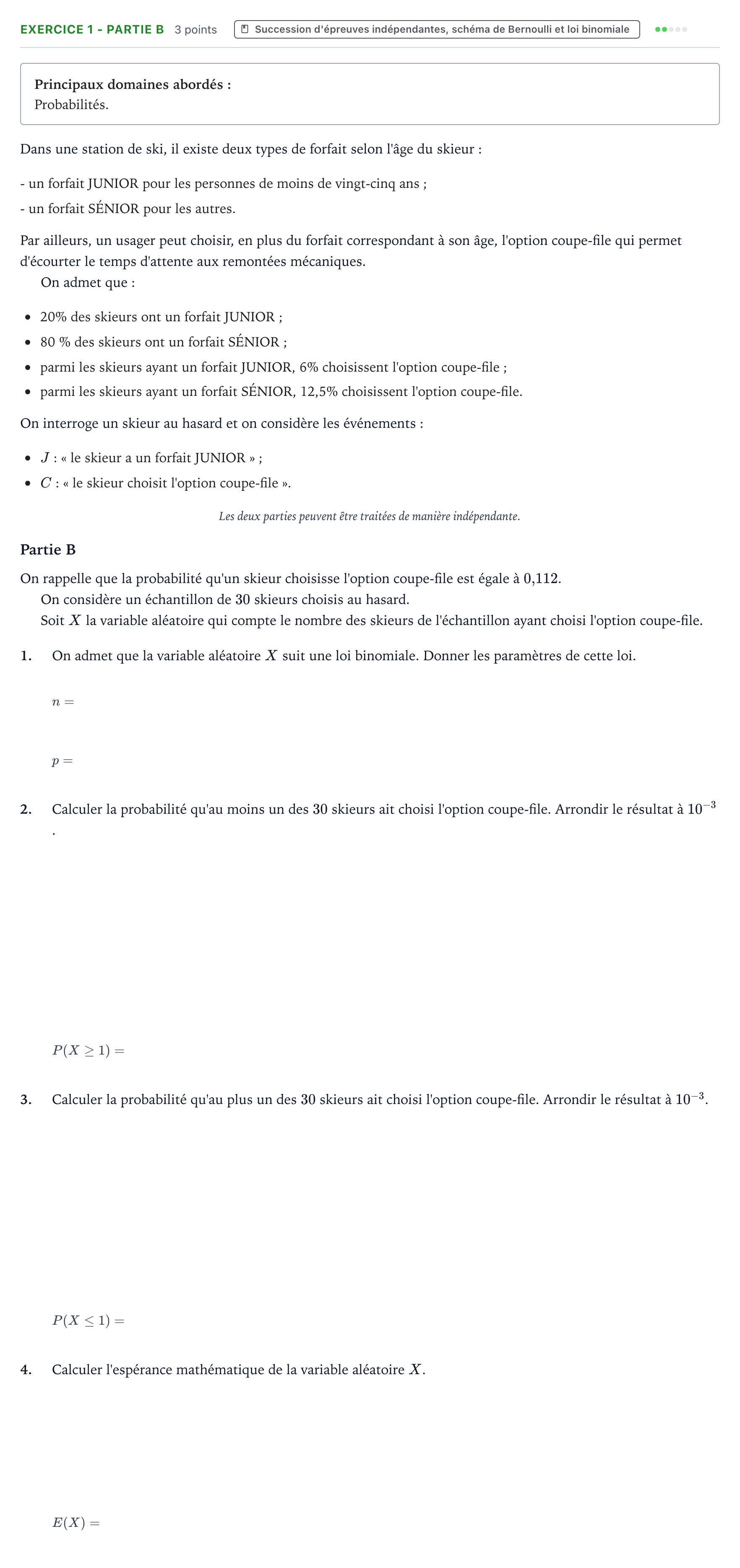 Énoncé: Exercice 1 - Partie B · Bac Mathématiques Mayotte-Liban 2022 (jour 1)