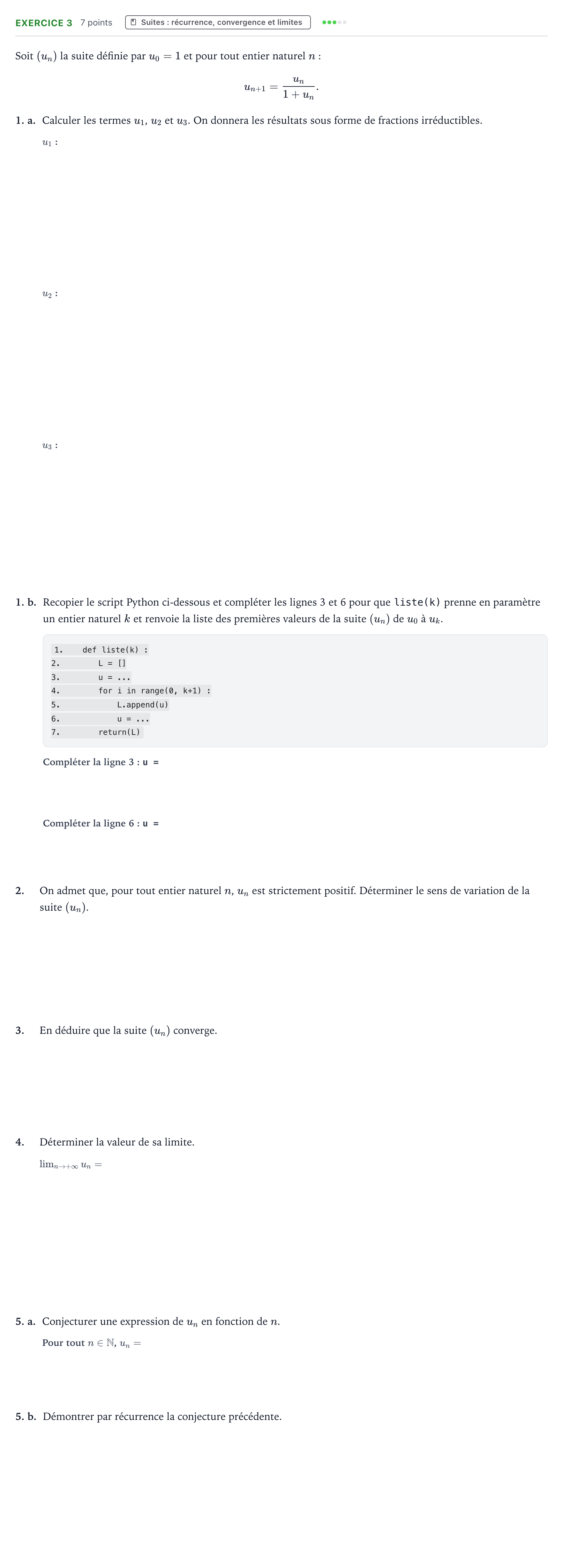 Énoncé: Exercice 3 · Bac Mathématiques Polynésie 2022 (jour 1)