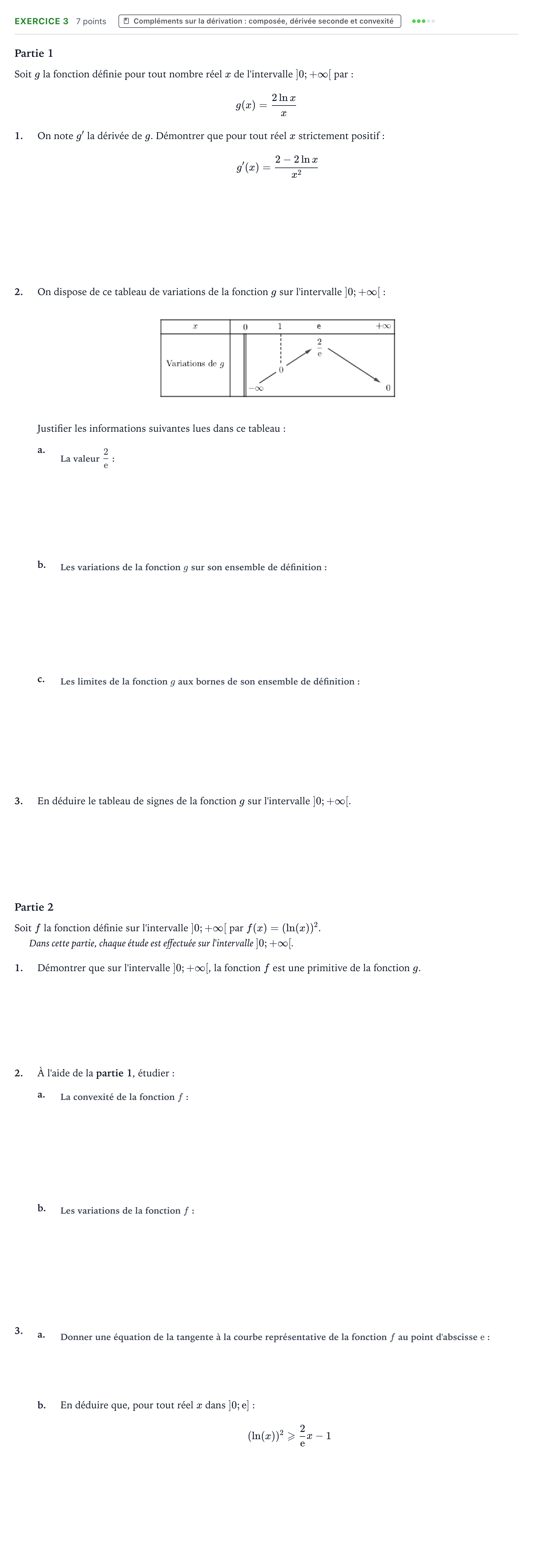 Énoncé: Exercice 3 · Bac Mathématiques Polynésie jour 1 - Remplacement 2022