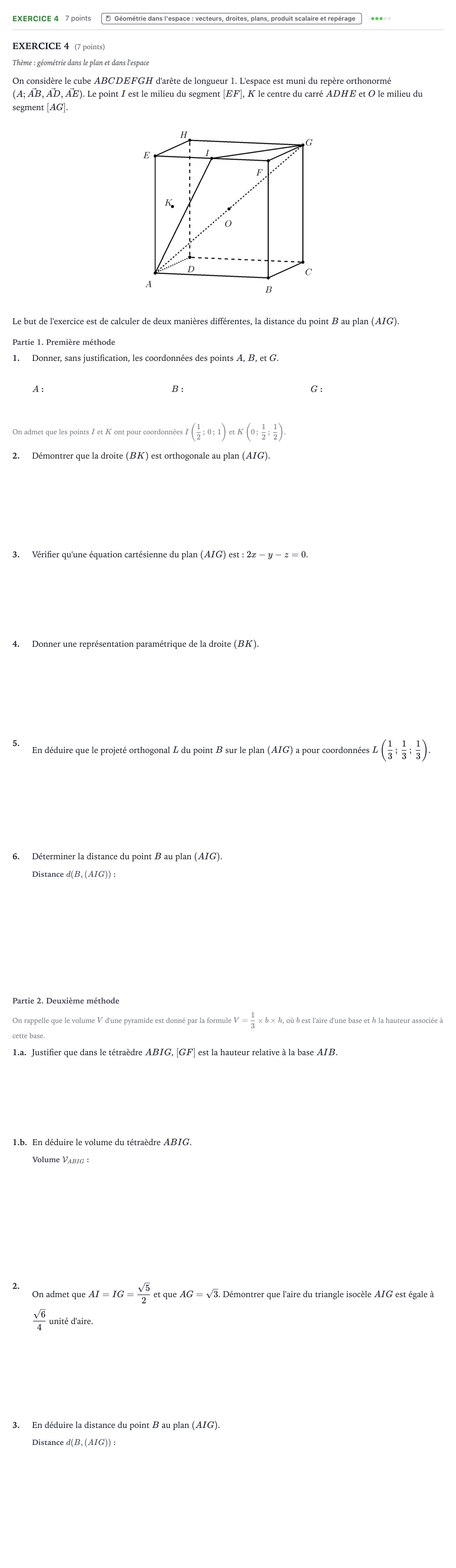 Énoncé: Exercice 4 · Bac Mathématiques Polynésie 2022 (jour 2)