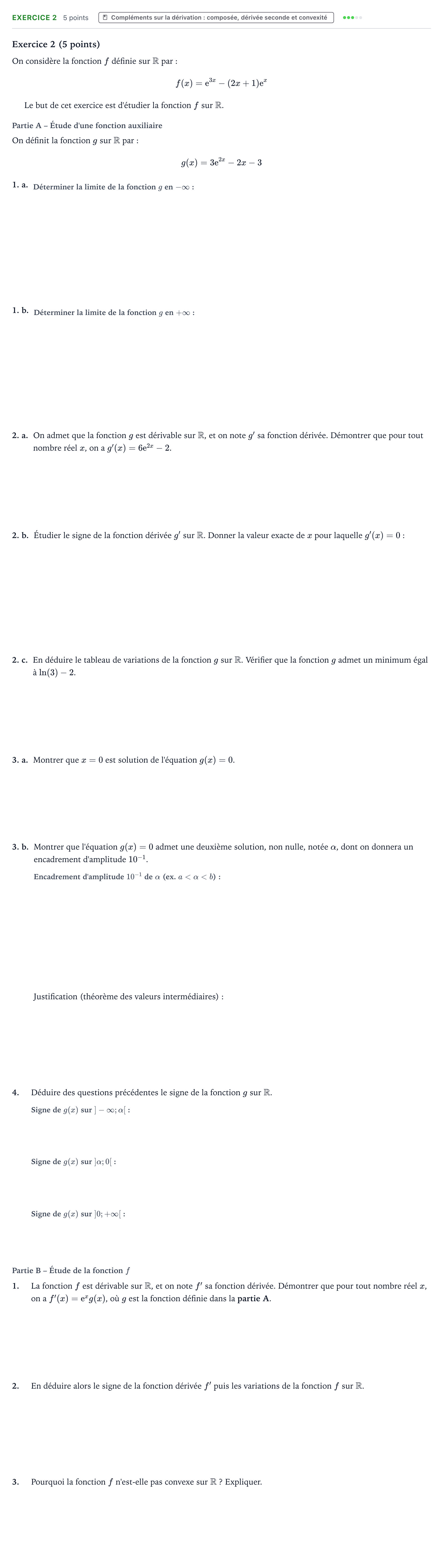 Énoncé: Exercice 2 · Bac Mathématiques Amérique du Nord 2023 (jour 1)
